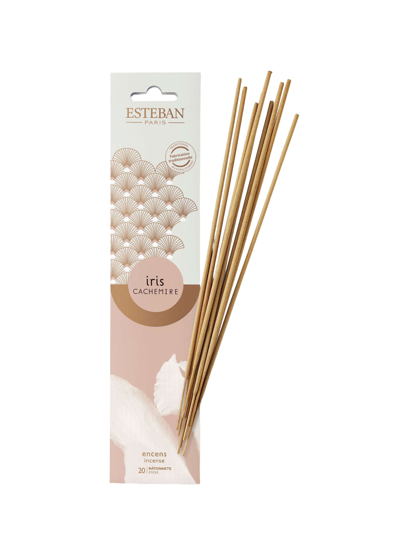 20 sticks of Indian Incense Iris Kashmir ESTEBAN Pink