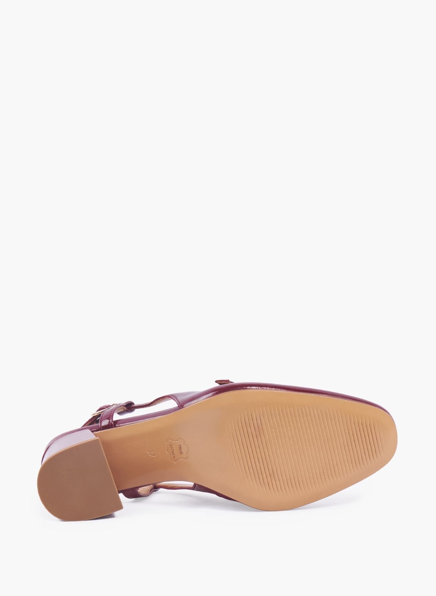 Escarpins slingback cuir vernis JULES & JENN Rouge