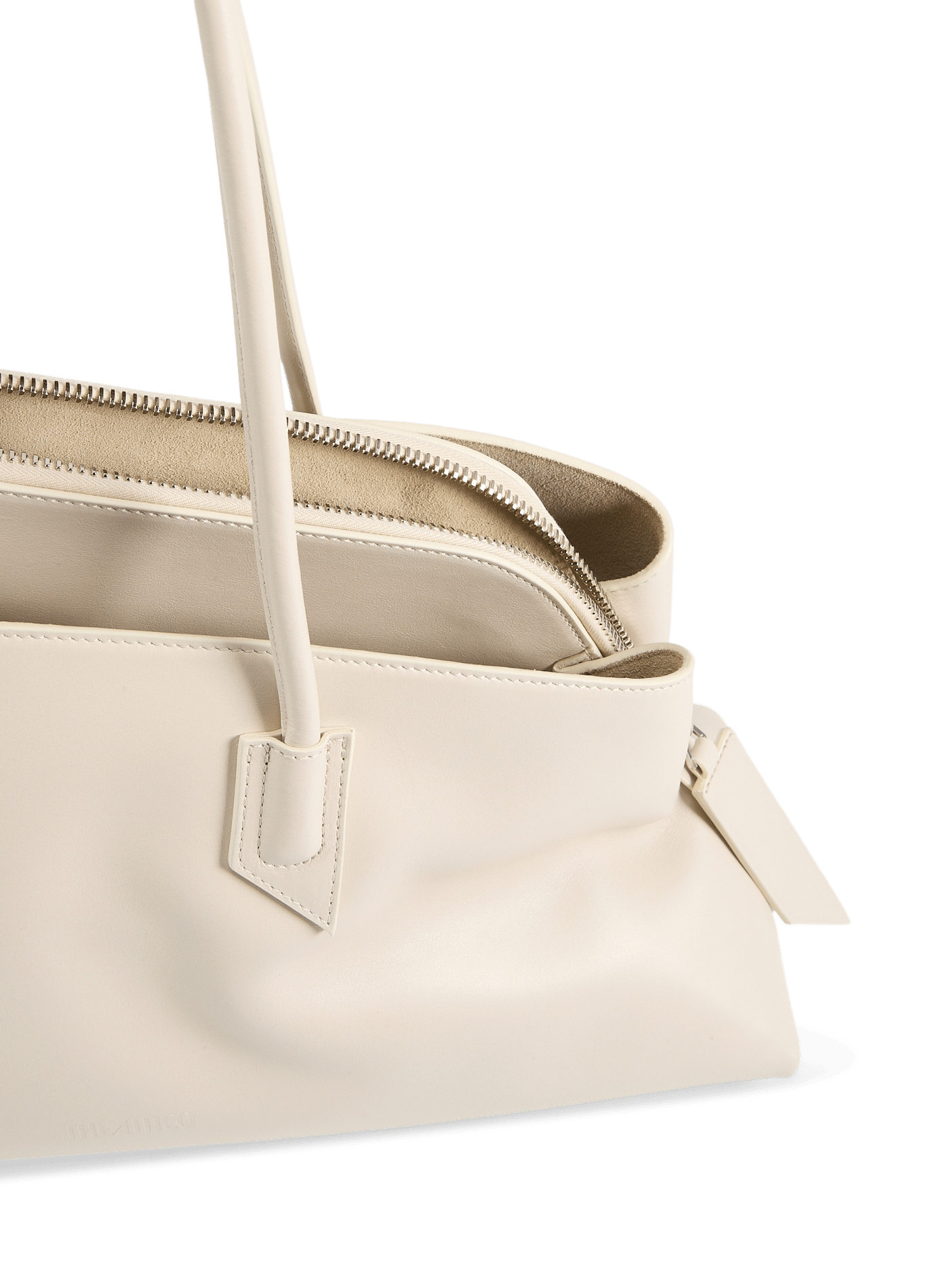 Sac à main La Passeggiata Medium en cuir de veau THE ATTICO Blanc