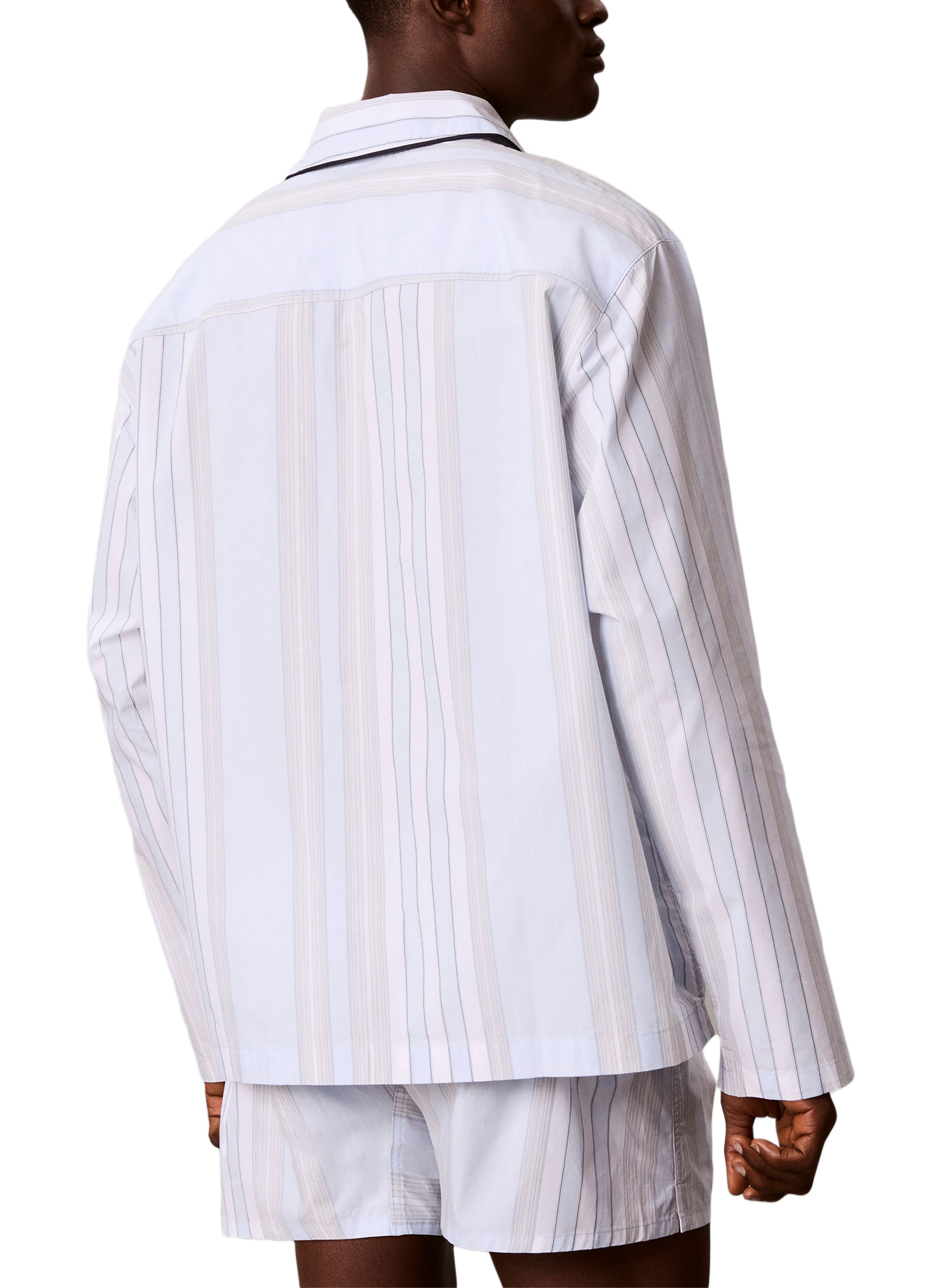 Pyjama-Hemd mit Streifen aus Baumwolle CALVIN KLEIN Mehrfarbig