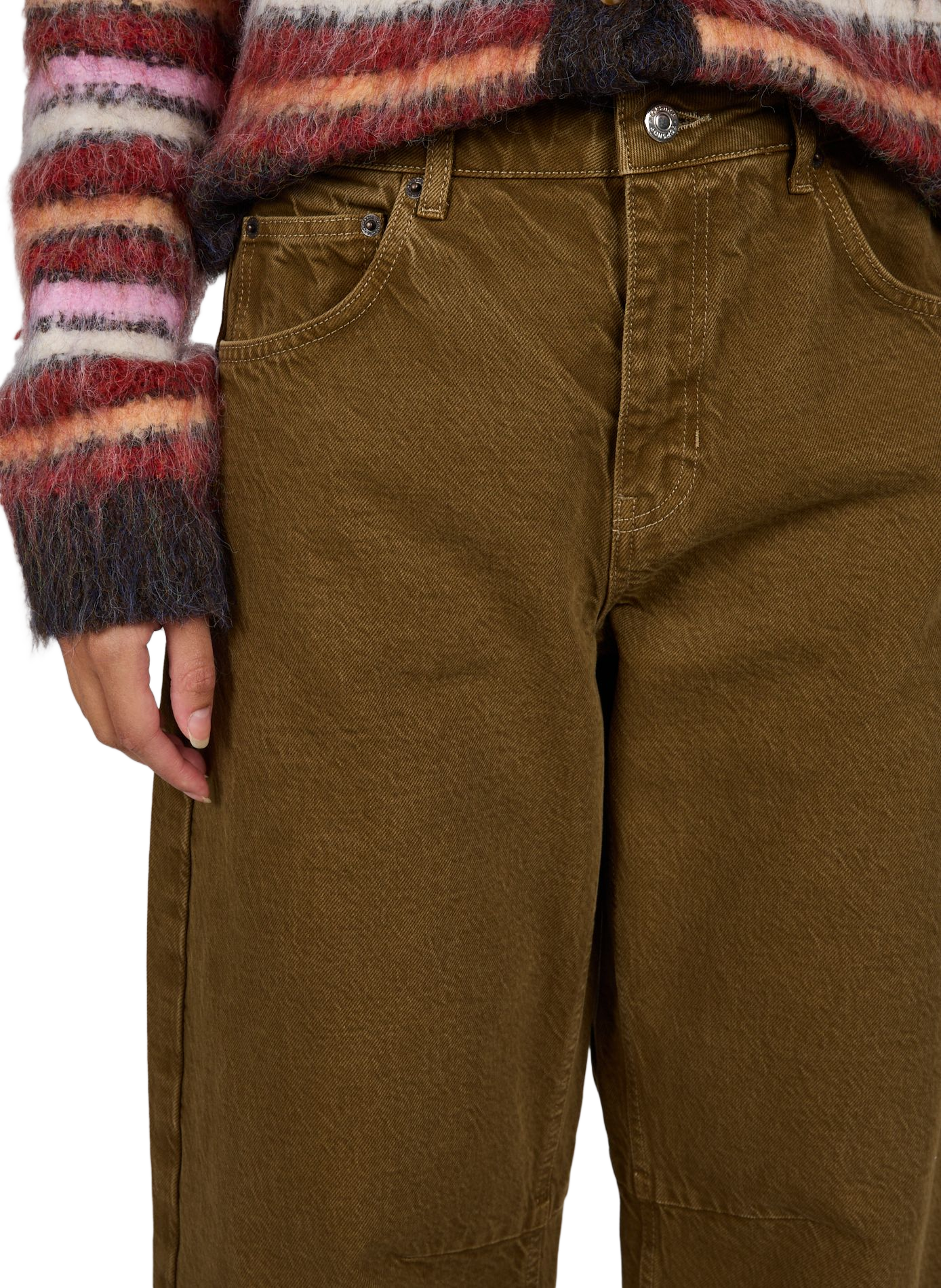 Weite Barrel-Jeans aus Baumwolle. TOPSHOP Grun