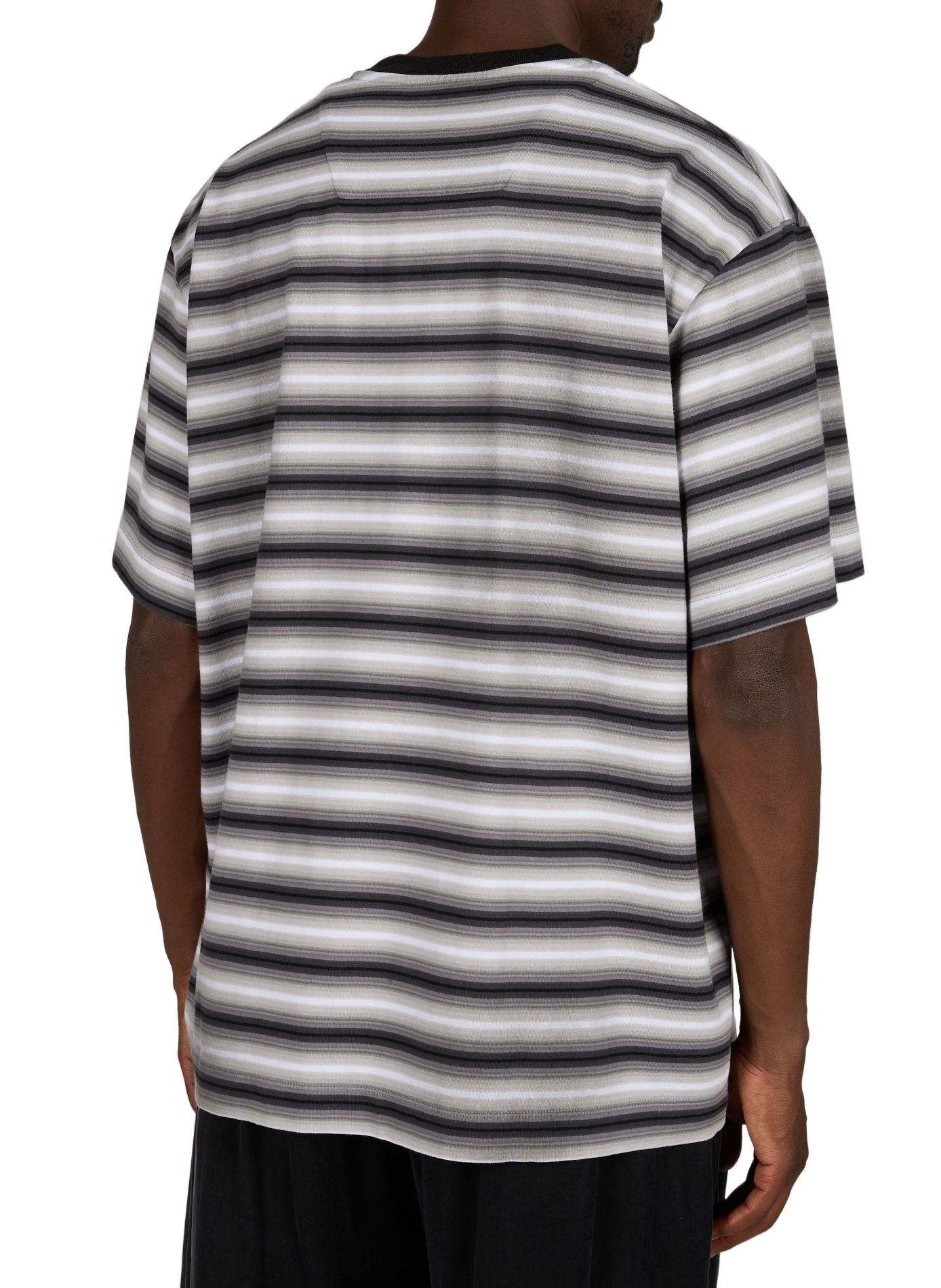 Striped cotton T-shirt JUUN.J Black