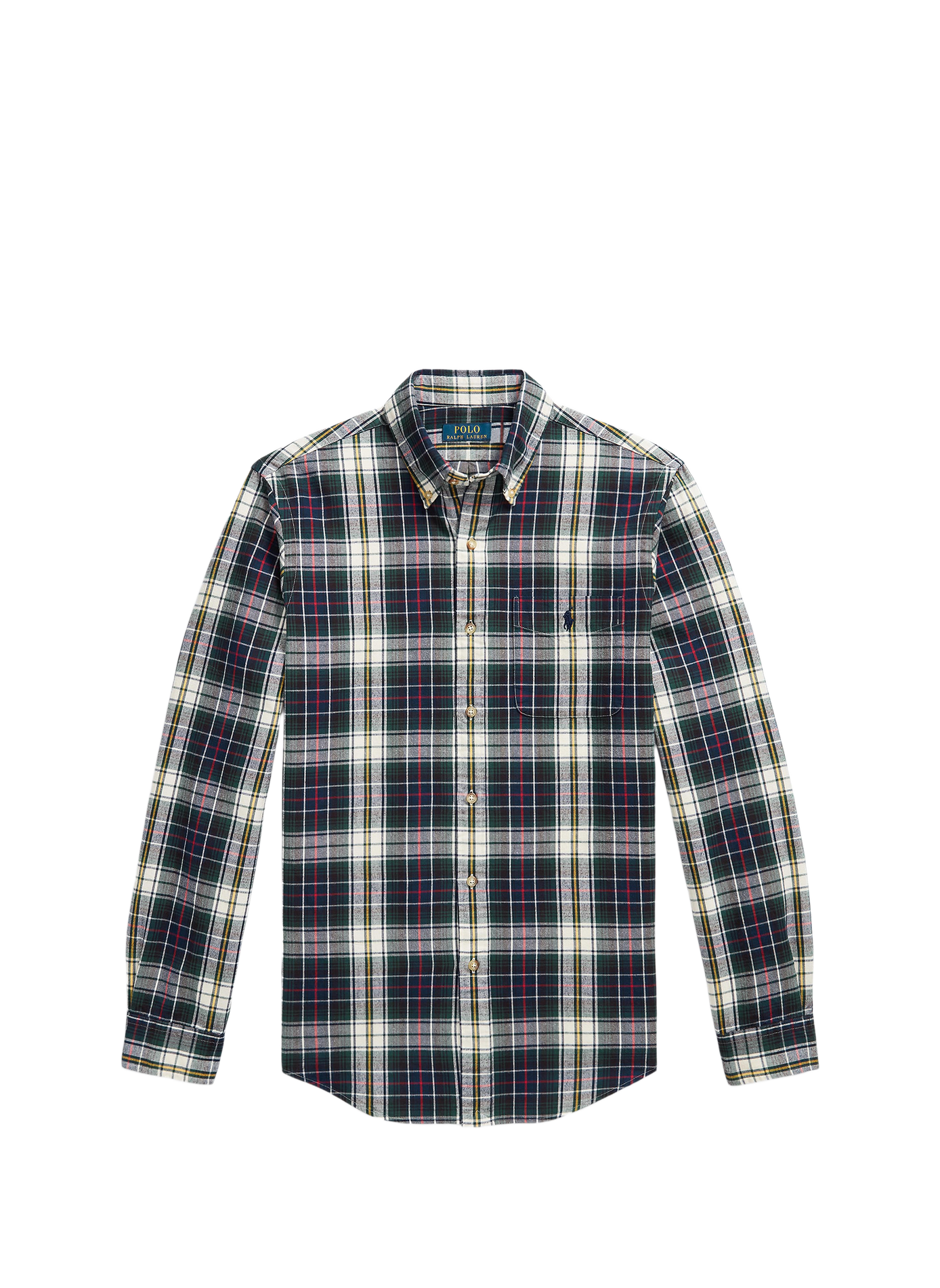 Chemise à carreaux en coton  7330 navy green multi