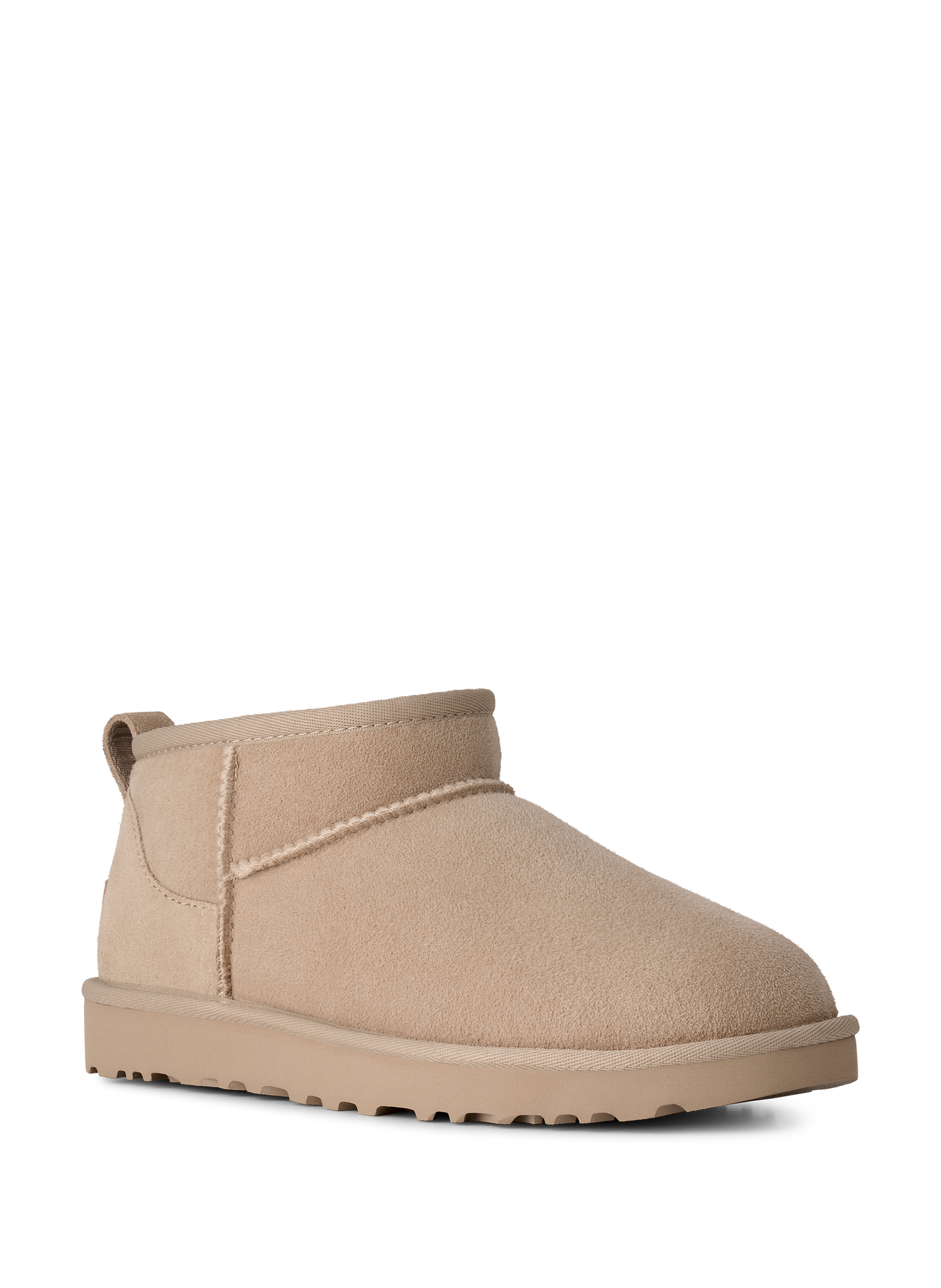 Classic Ultra Mini enkellaarsjes van suèdeleer UGG Beige
