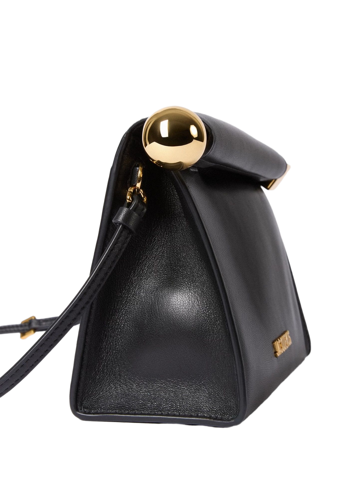 Le sac Rond Carré en cuir d'agneau JACQUEMUS Black