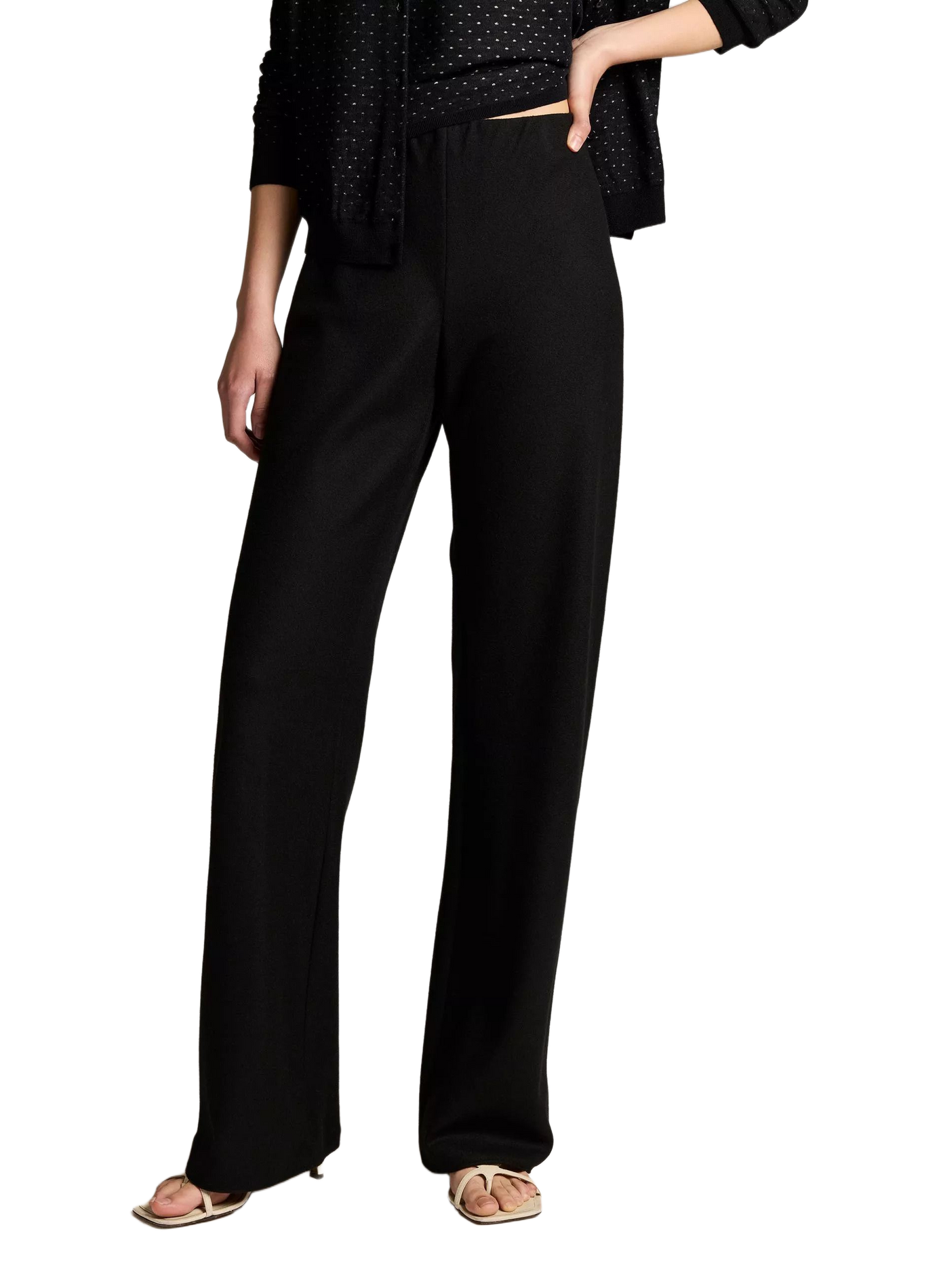 Pantalon Colette en laine mélangée VINCE Noir