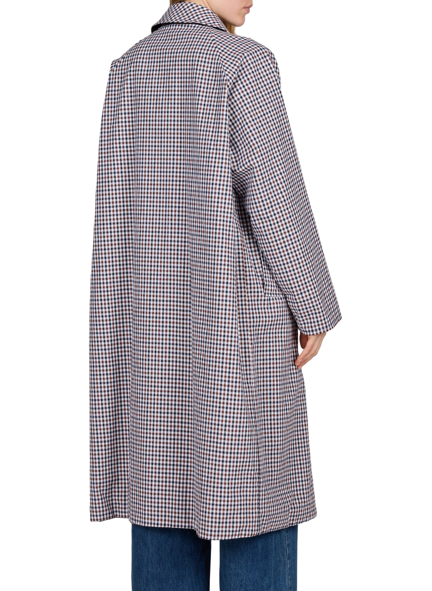 Mid-length printed trench coat GARANCE Blue
