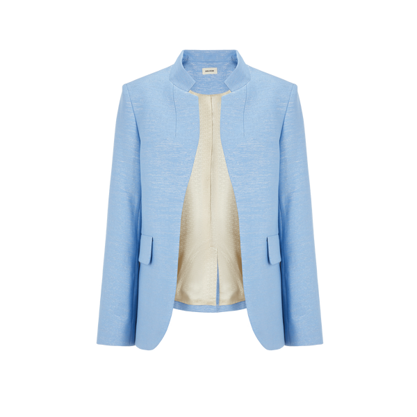 ZADIG & VOLTAIRE VERY COTTON AND LINEN JACKET WITH LUREX THREAD