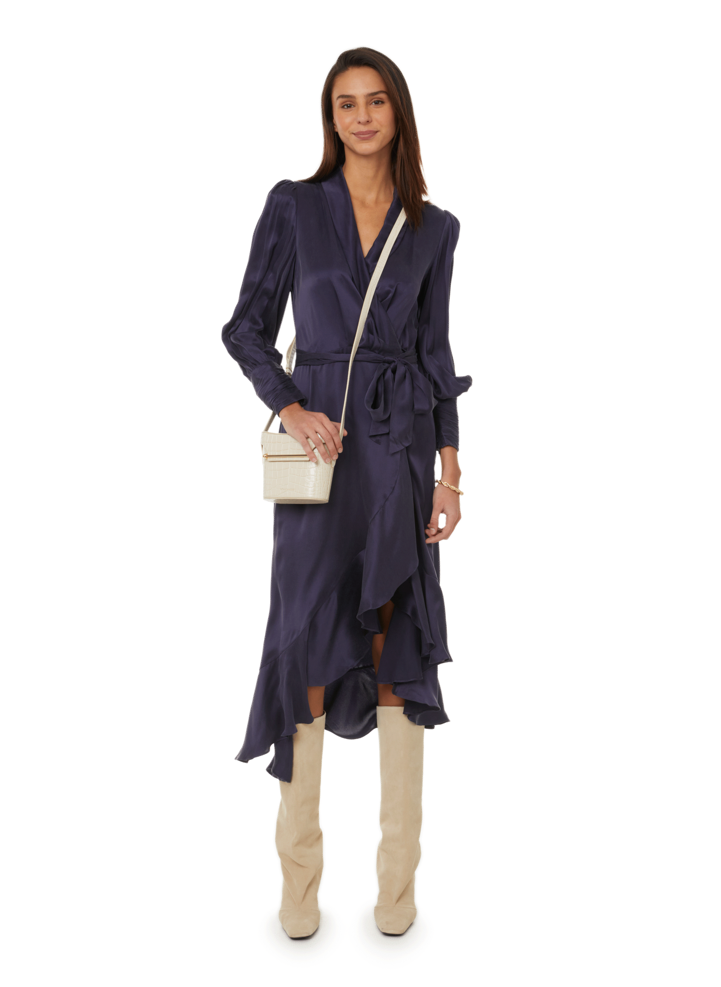 Robe Portefeuille Zimmermann - Taille 38 EU - Bleu-rose - Occasion Très Bon état - Style Décontracté élégant
