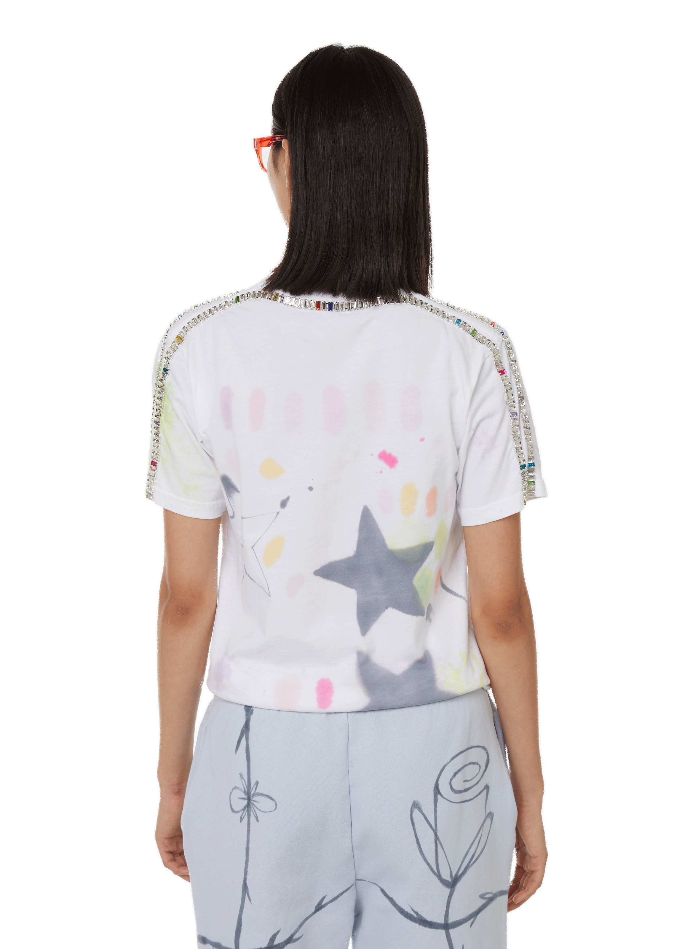 T-shirt à motif en coton COLLINA STRADA Multicolore