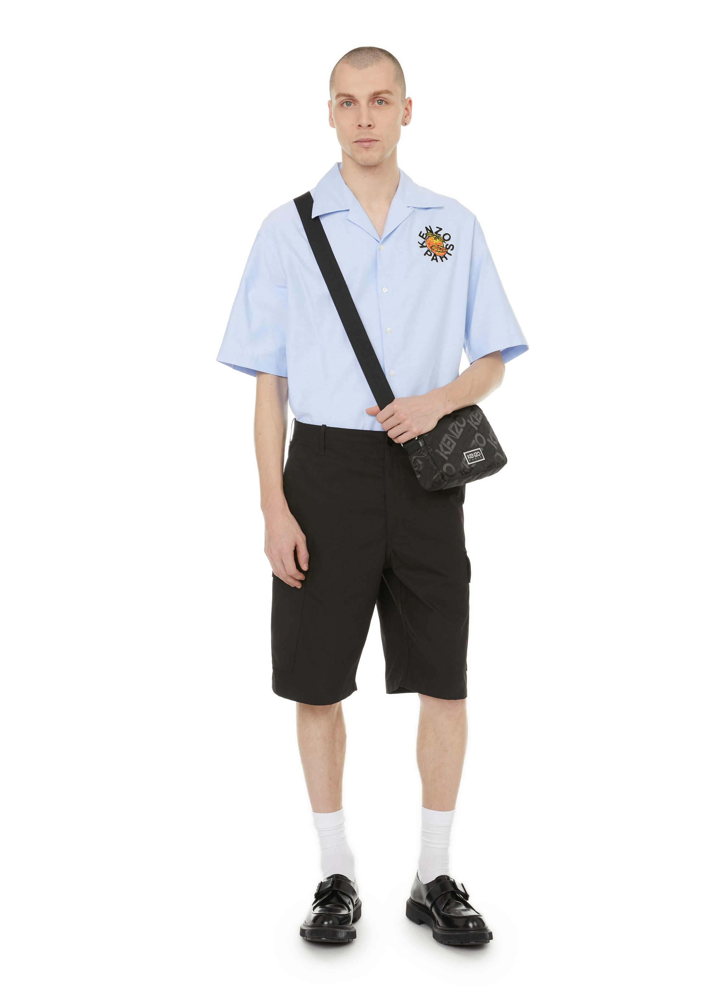 Straight cotton shorts  KENZO Black