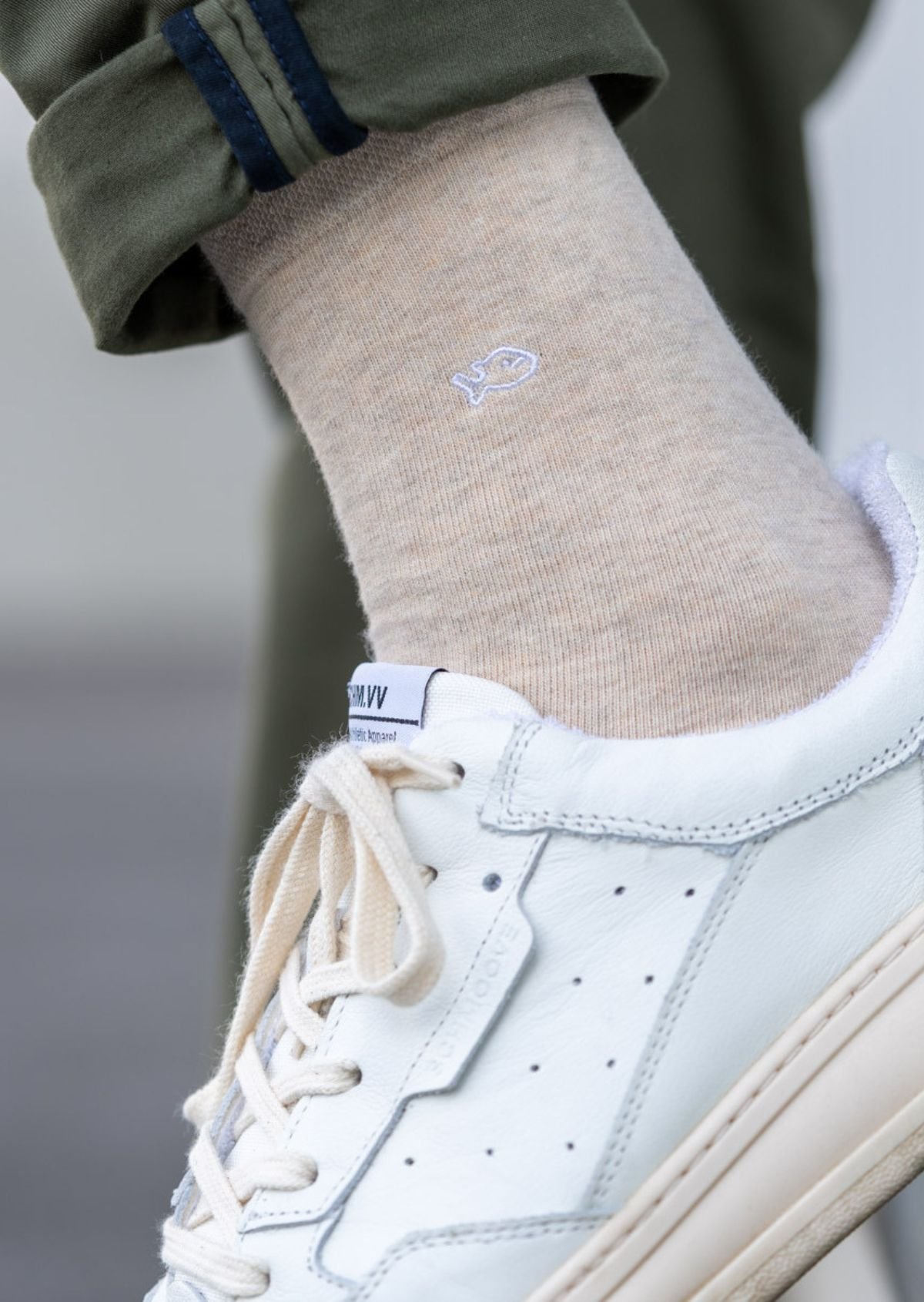 Chaussettes en coton peigné unies BILLYBELT Beige