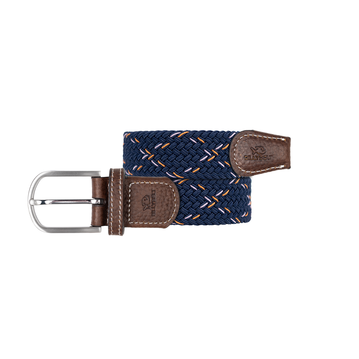 Ceinture tressée élastique multicolore BILLYBELT Bleu