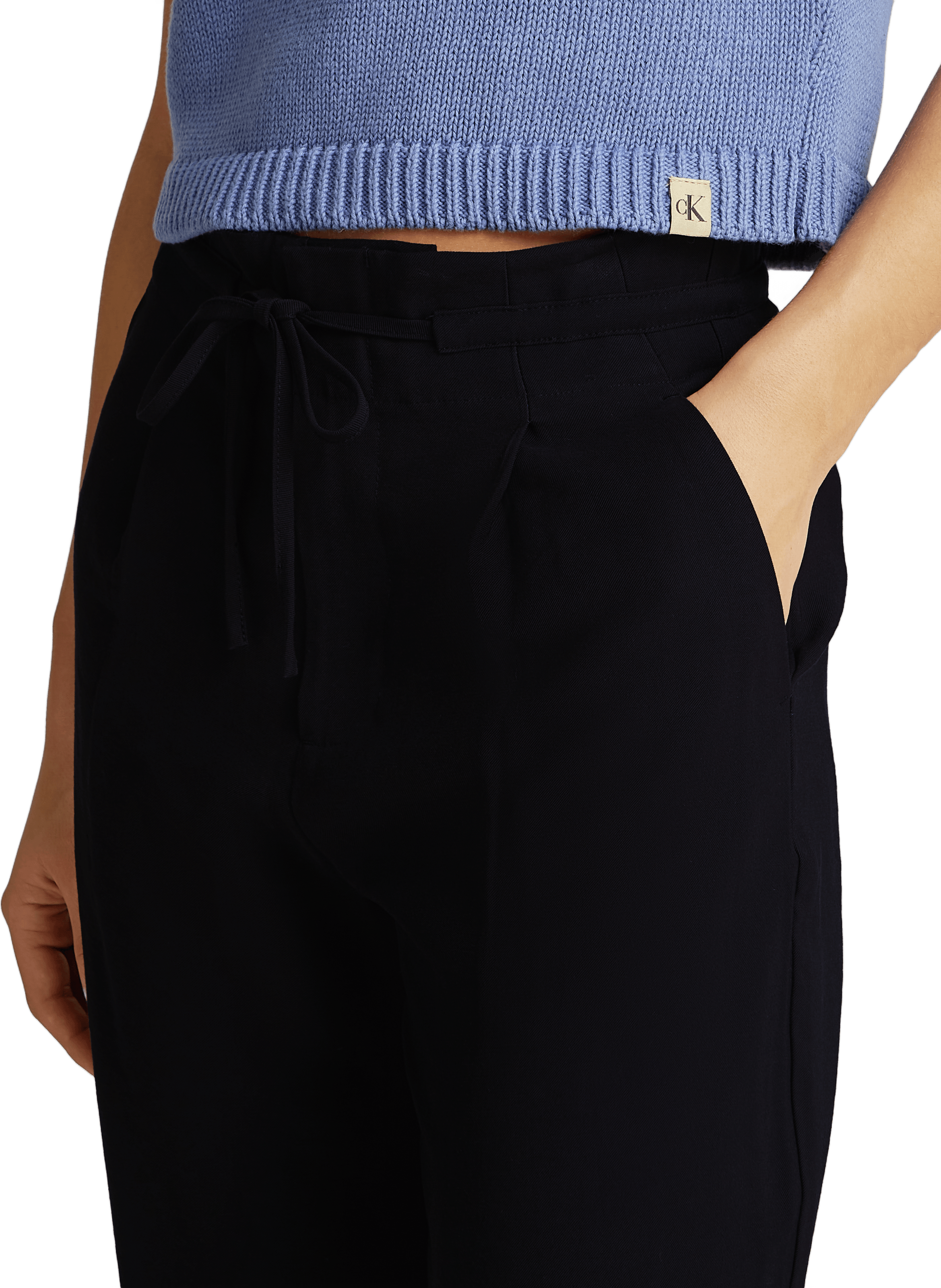 Pantalon droit relaxed  CALVIN KLEIN Noir