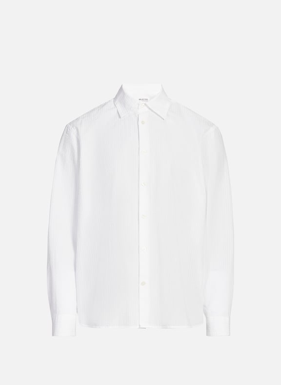 Chemise droite en coton Blanc by SELECTED SELECTED Chemise droite en coton Blanc