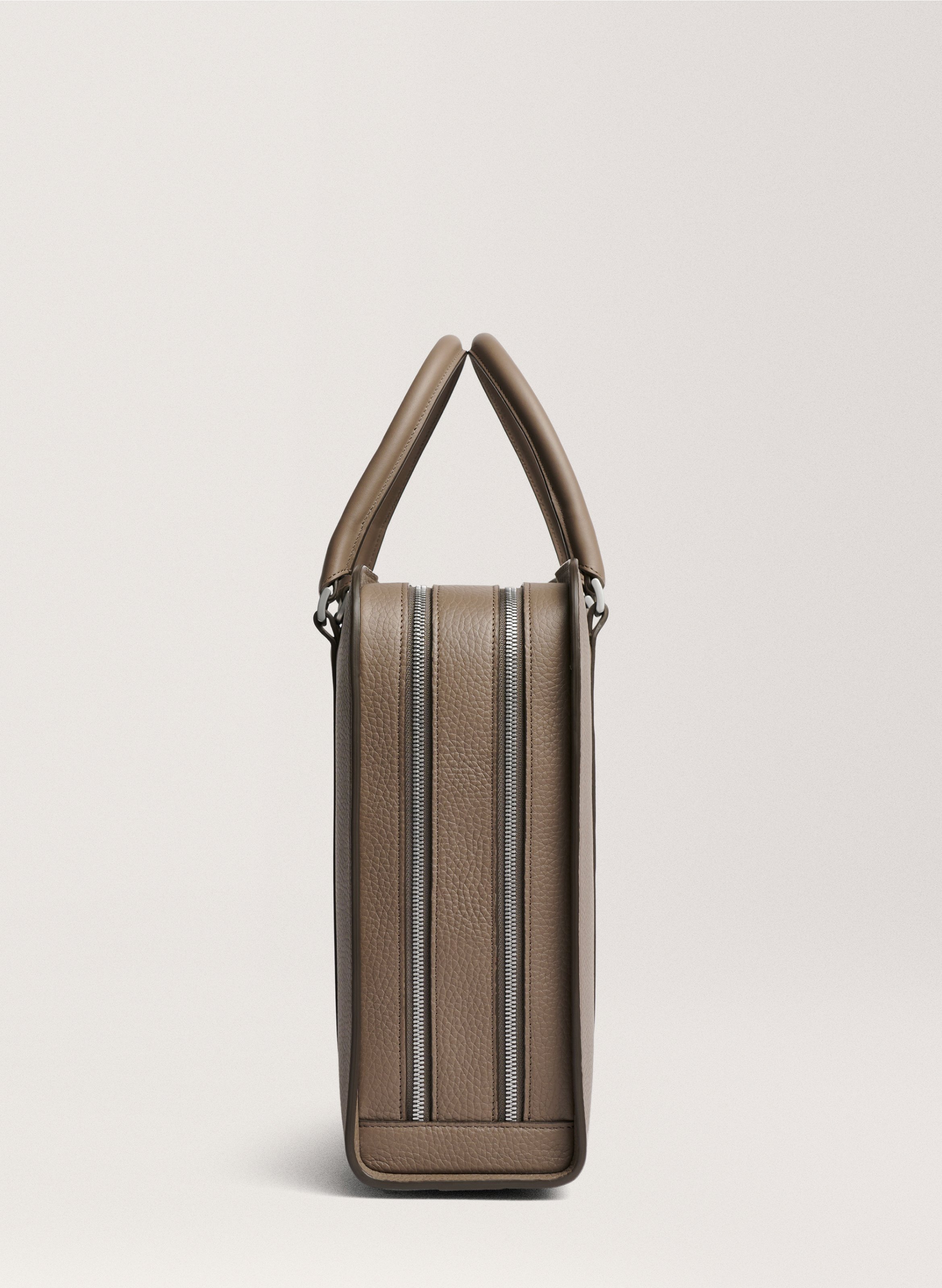 Porte-documents 'Palissy Briefcase' en cuir grainé CARL FRIEDRIK Gris