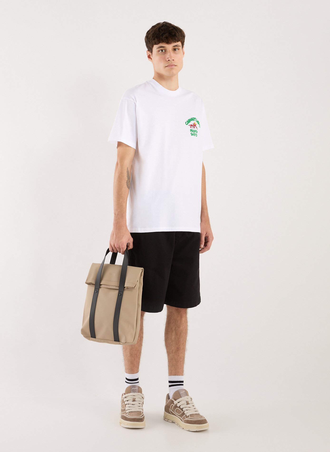 T-shirt imprimé en coton CARHARTT WIP Blanc