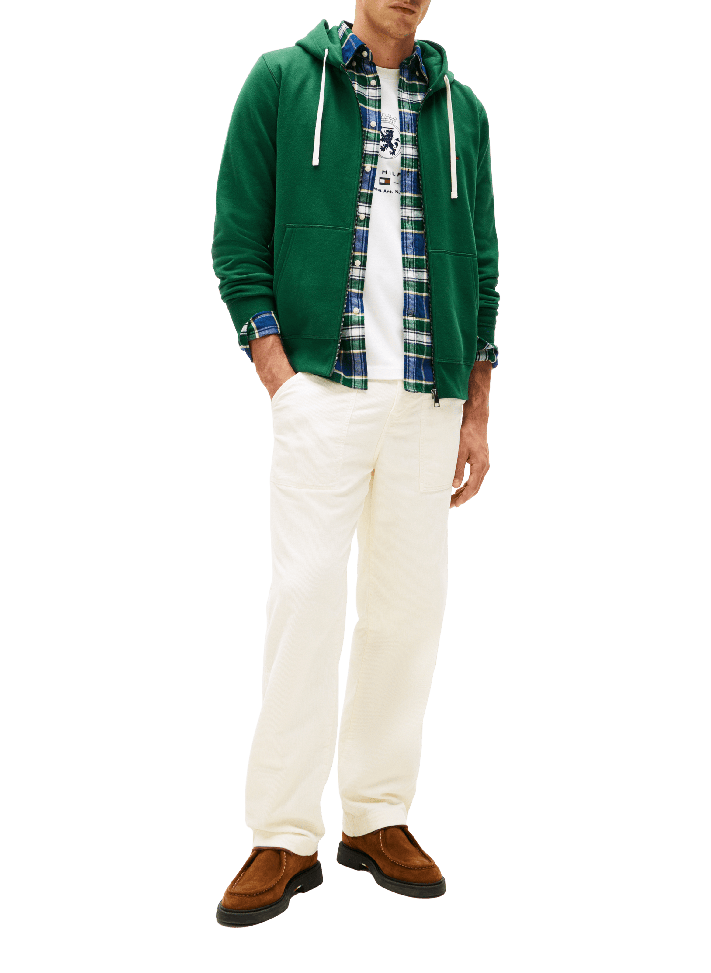 Zip-up hoodie TOMMY HILFIGER Green