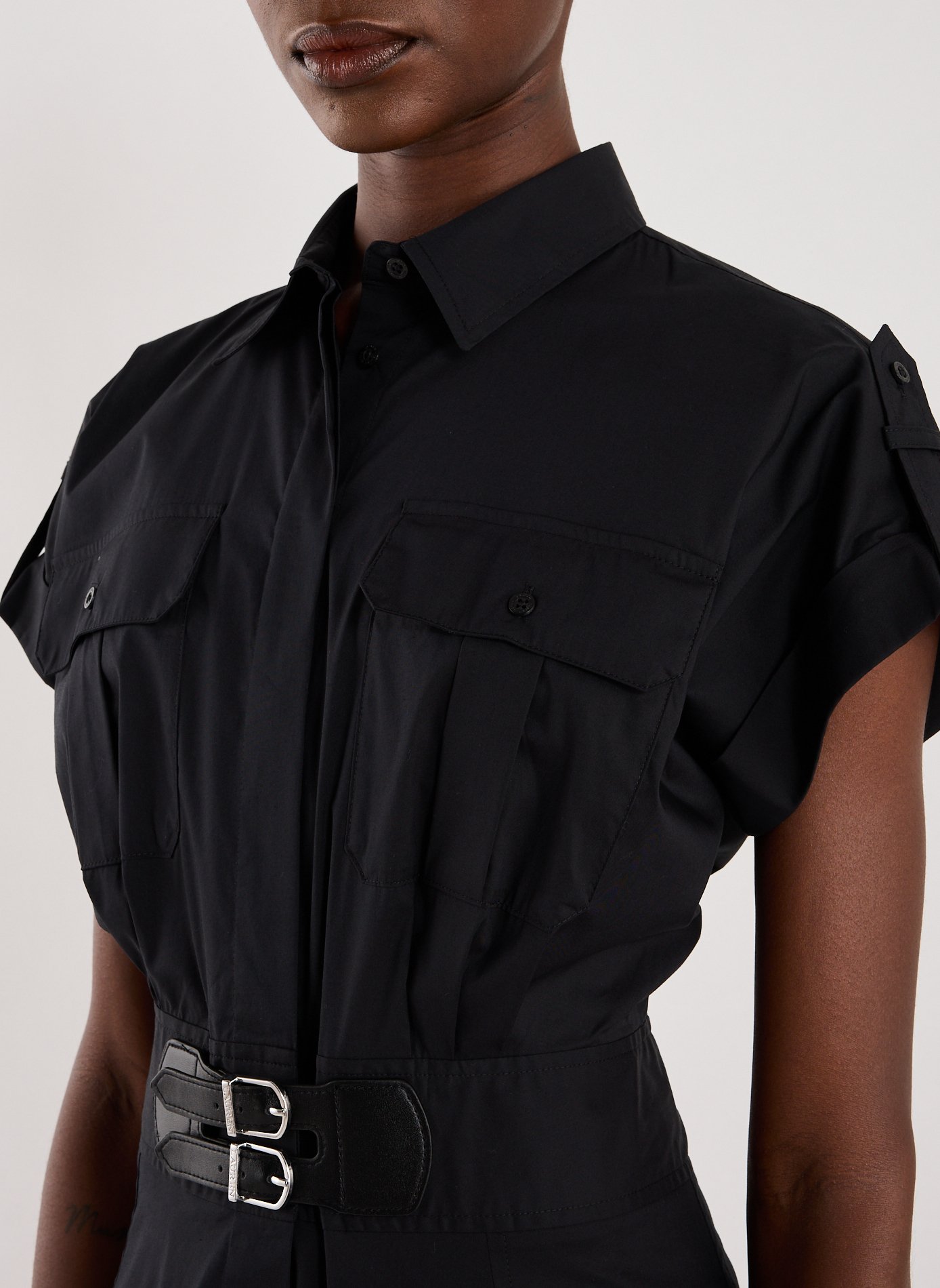 Long flared dress LAUREN Black