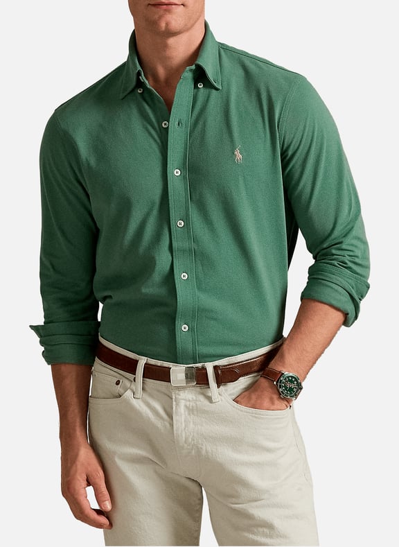 Chemise en coton Vert by POLO RALPH LAUREN POLO RALPH LAUREN Chemise en coton Vert