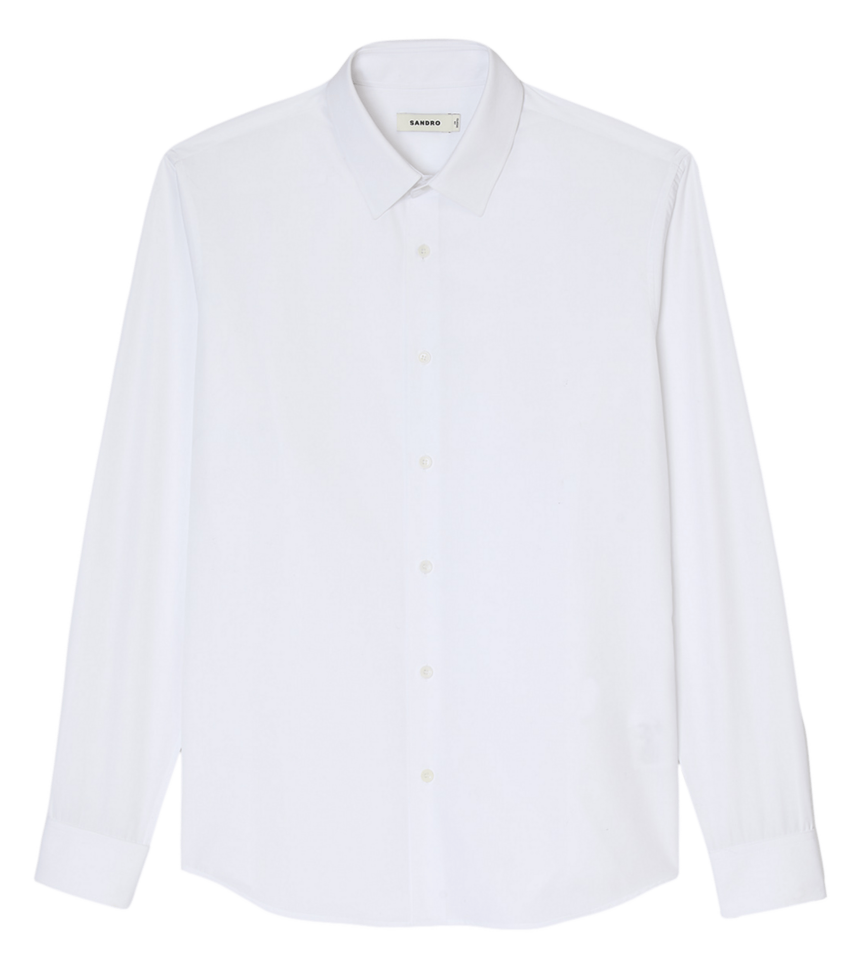 Chemise droite en coton mélangé SANDRO Blanc