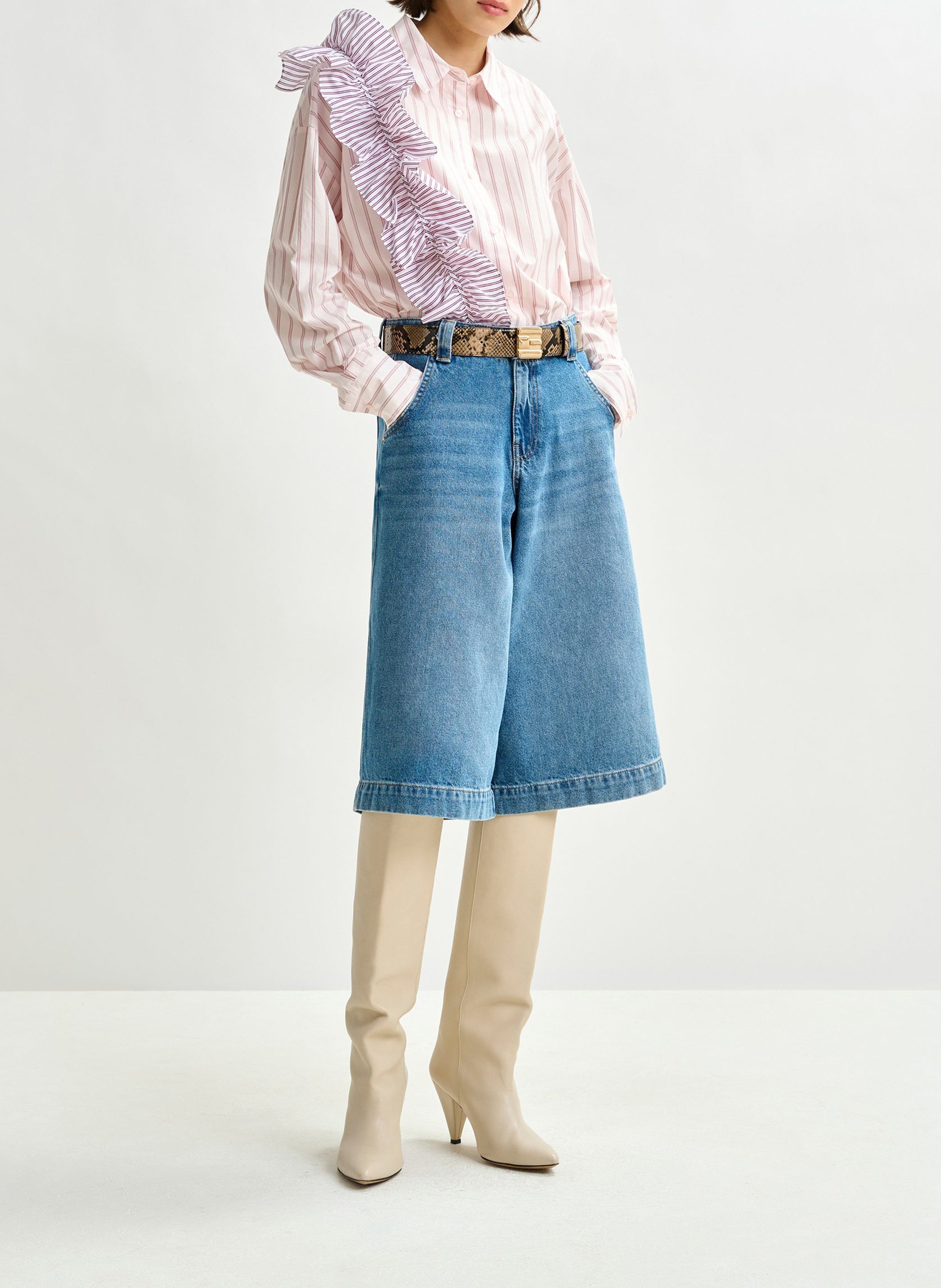 Chemise col classique en coton Ibody ESSENTIEL ANTWERP Blanc