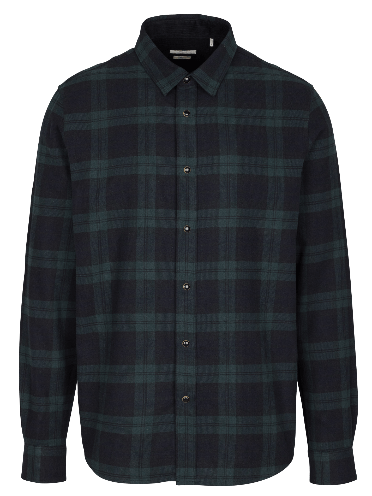 Chemise droite en coton à carreaux IKKS Vert