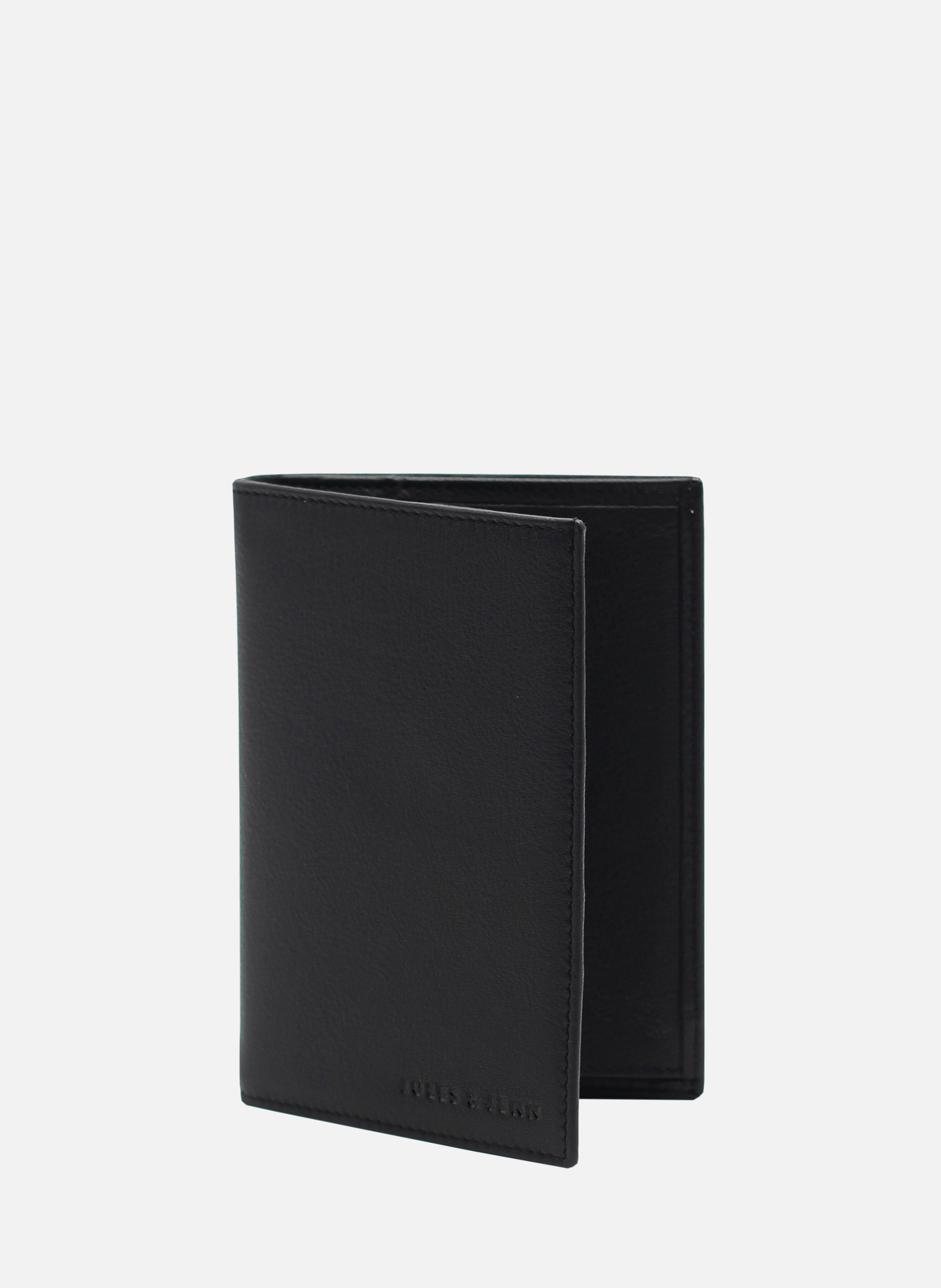 Portefeuille classique cuir grainé JULES & JENN Noir