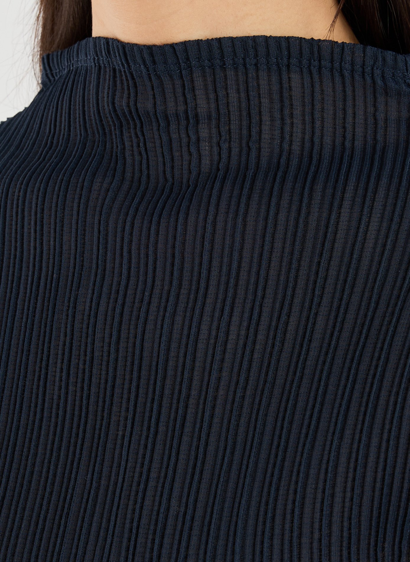 Top plissé à manches longues LE 17 SEPTEMBRE Bleu