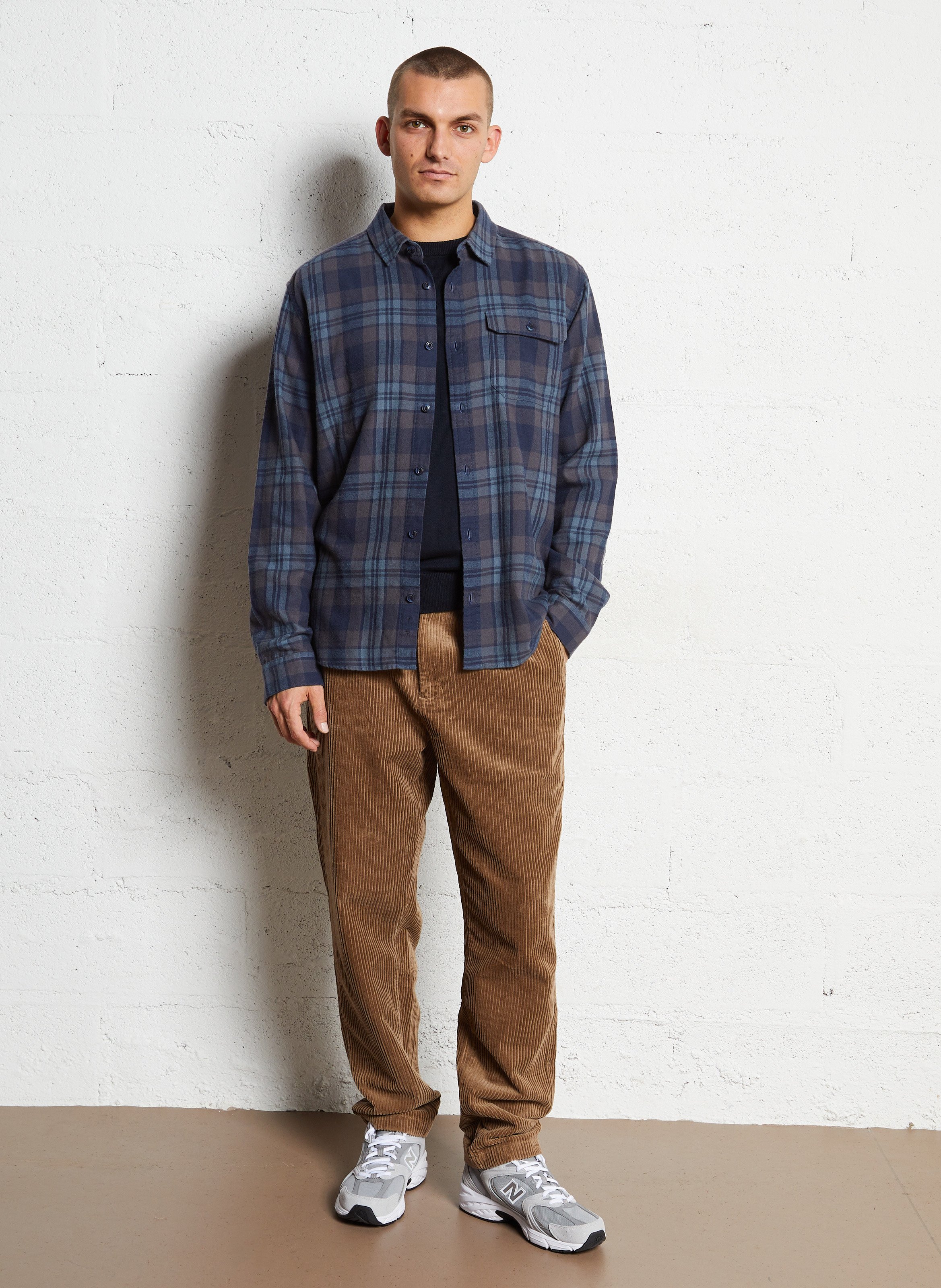 Chemise droite col classique en coton PATAGONIA Bleu