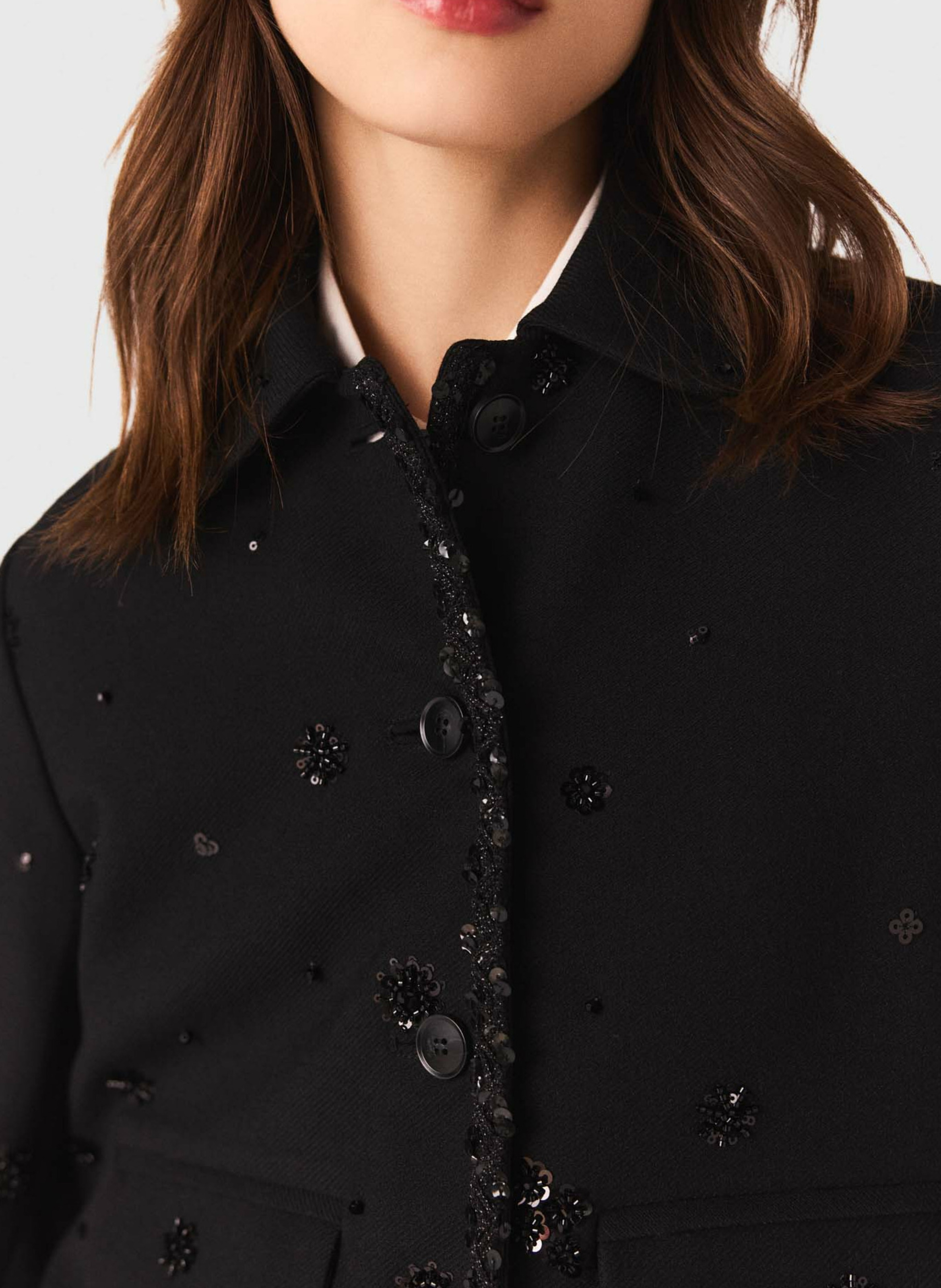 Veste col classique MAJE Noir