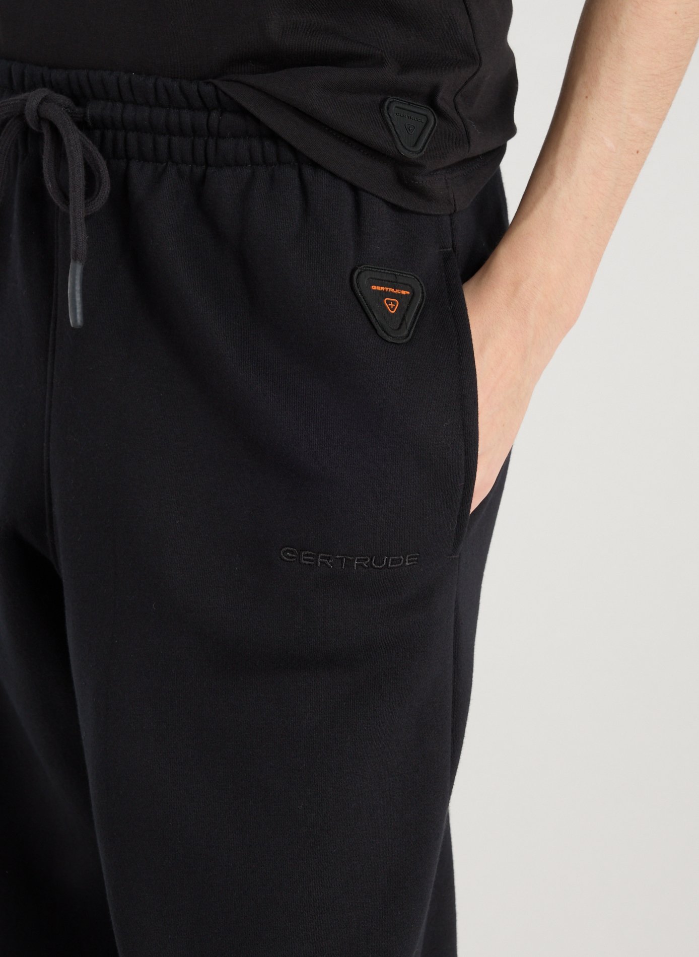 Pantalon de survêtement droit en coton mélangé GERTRUDE ET GASTON Noir