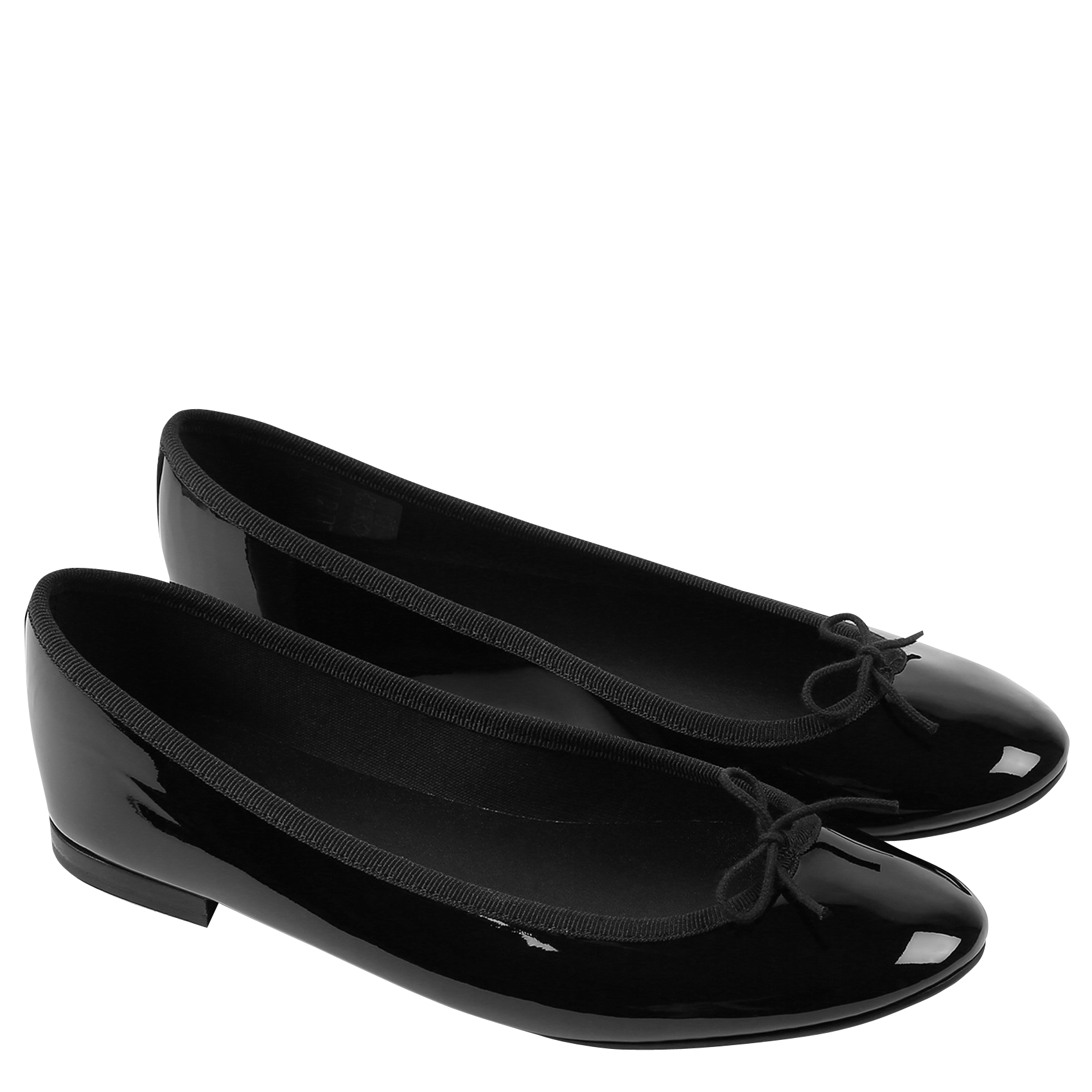 Ballerines en cuir vernis cendrillon REPETTO Noir