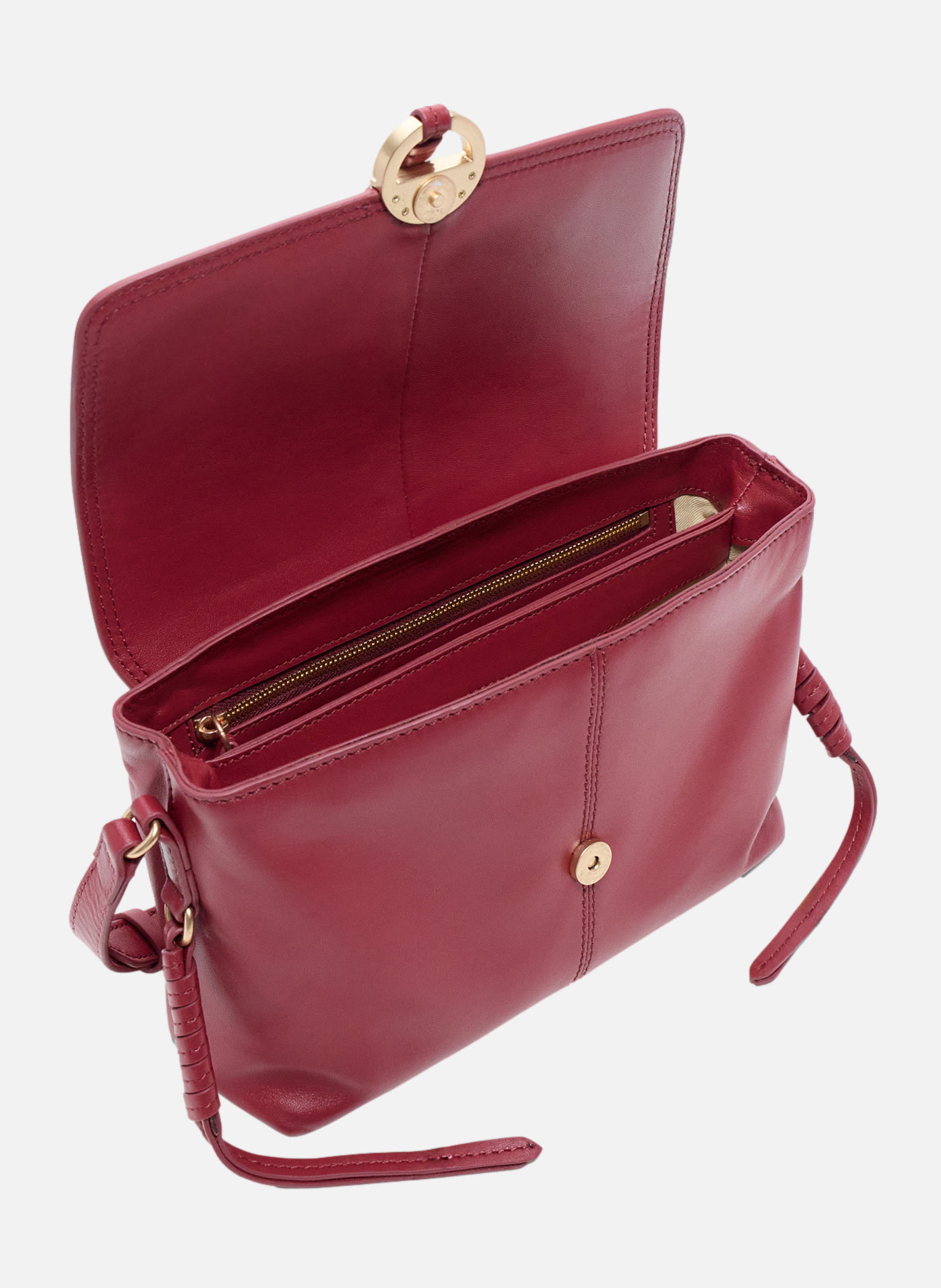 Sac à rabat othilia en cuir VANESSA BRUNO Rouge