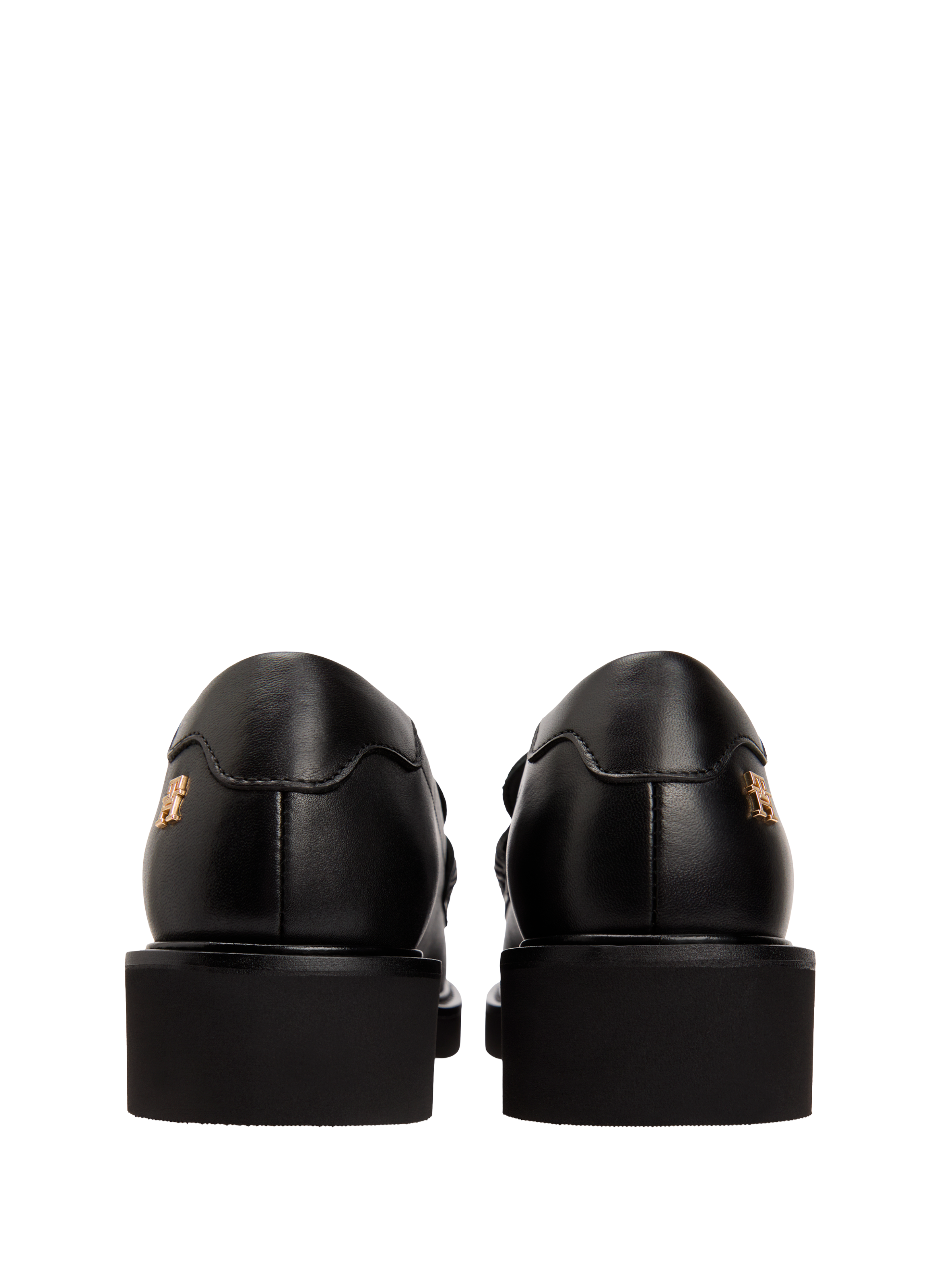 Calfskin leather loafers TOMMY HILFIGER Black