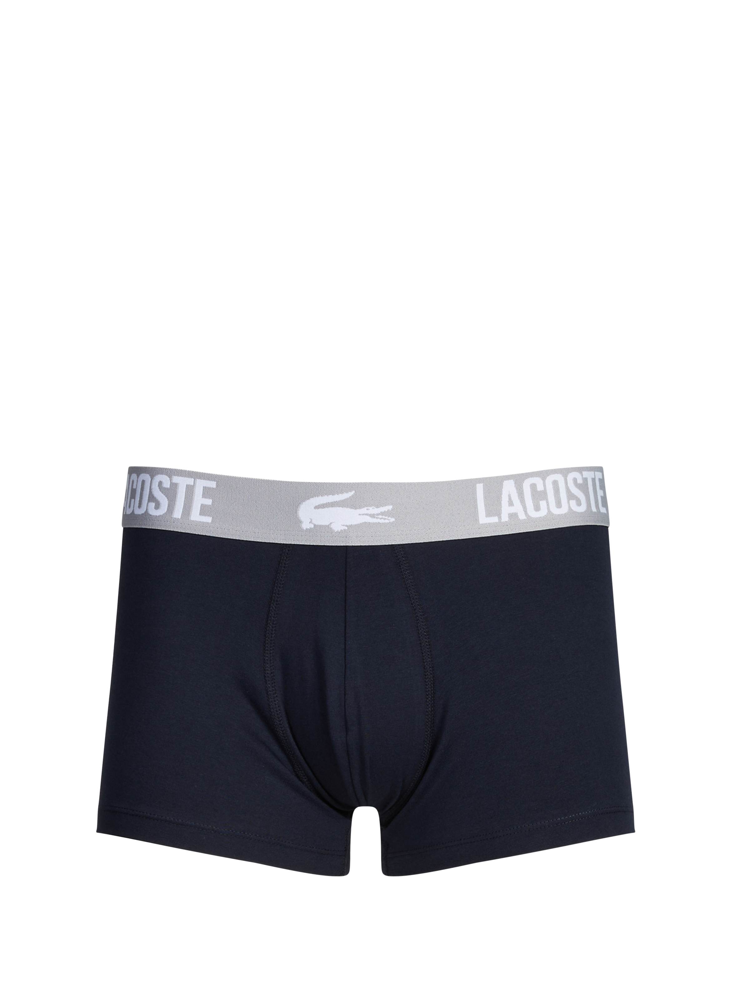 Lot de 5 boxers en coton mélangé LACOSTE Bleu