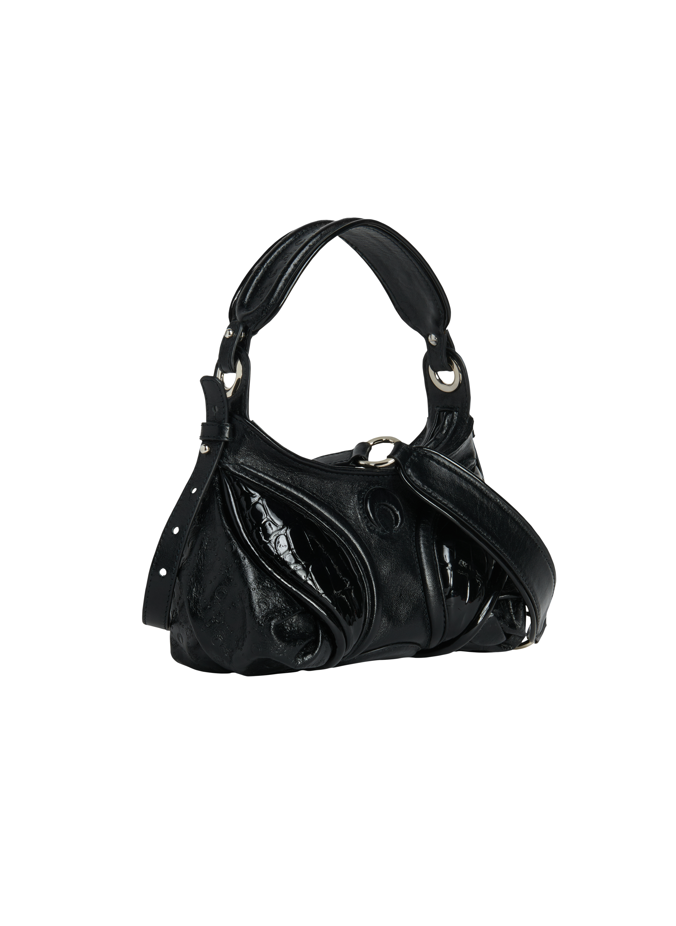 Sac futura mini en cuir embossé MARINE SERRE Noir