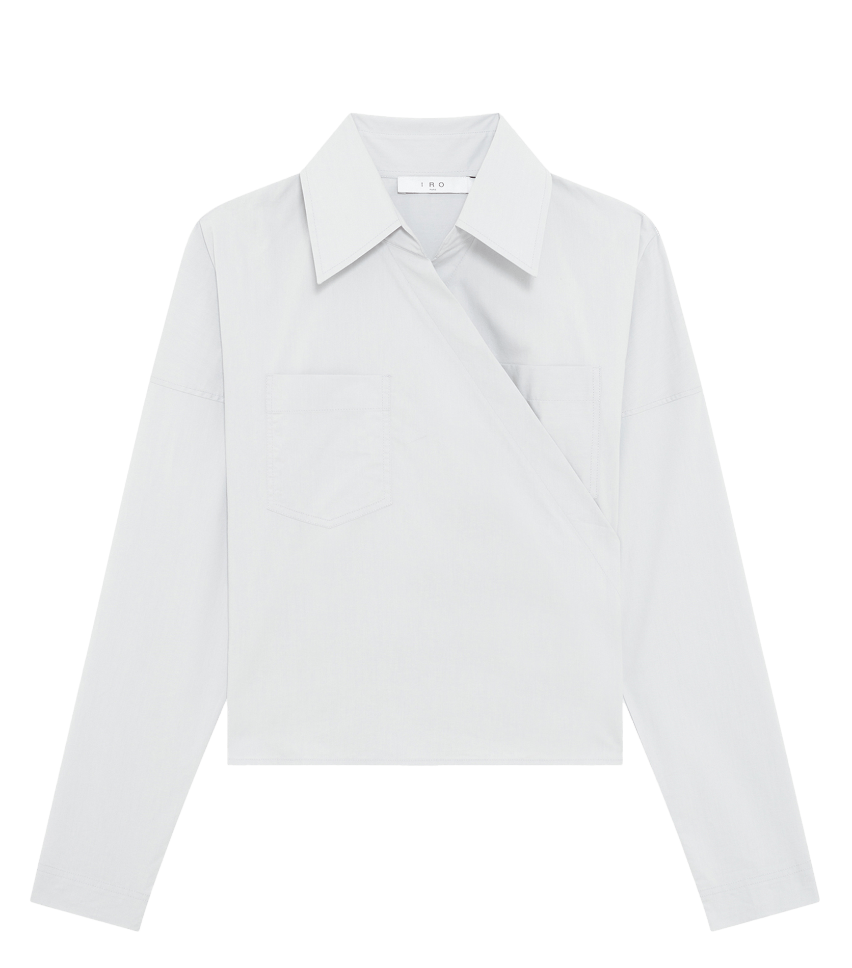 Chemise asymétrique courte unie lyra IRO Gris