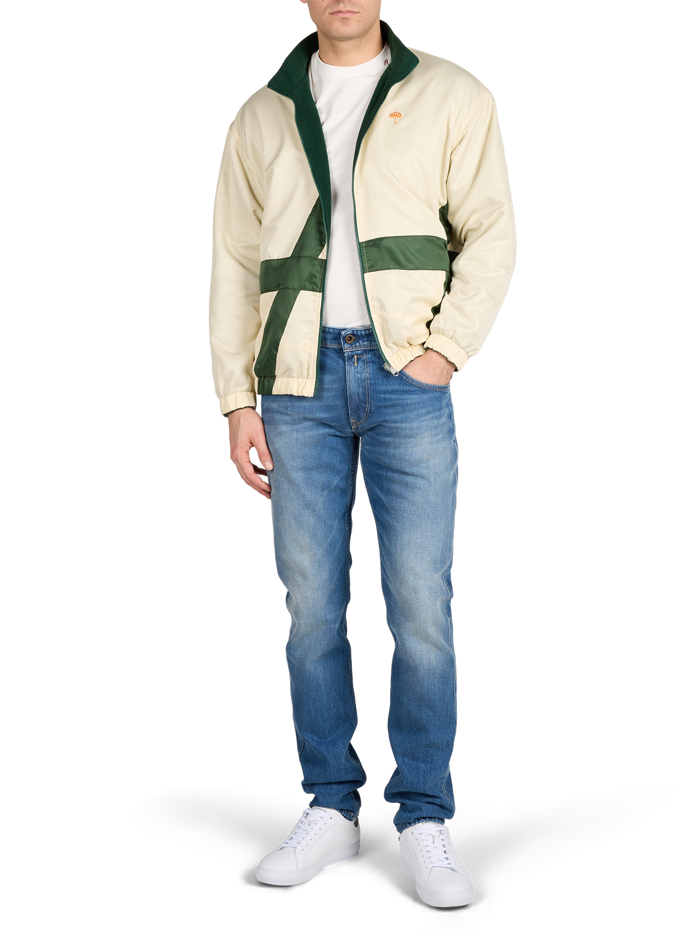 Veste droite polaire à col montant HELAS CAPS Beige