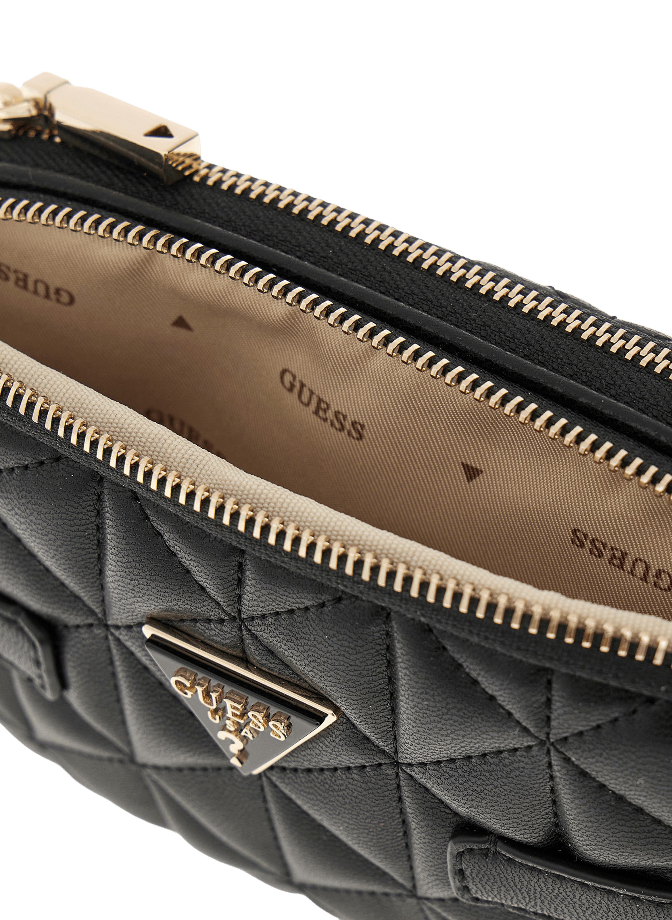 Mini quilted Paisleigh crossbody bag GUESS Black