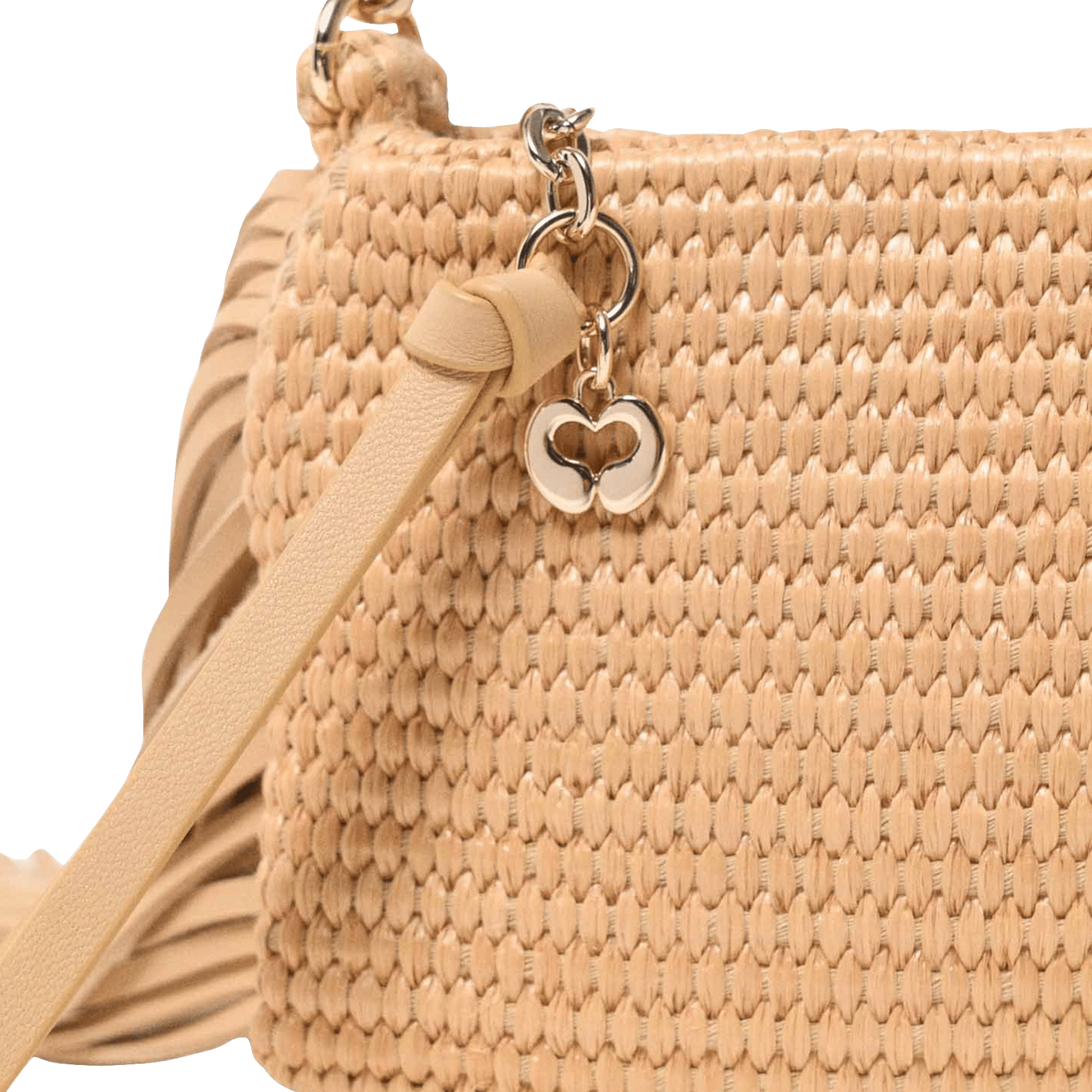 Pochette à franges miss m pouch MAJE Beige