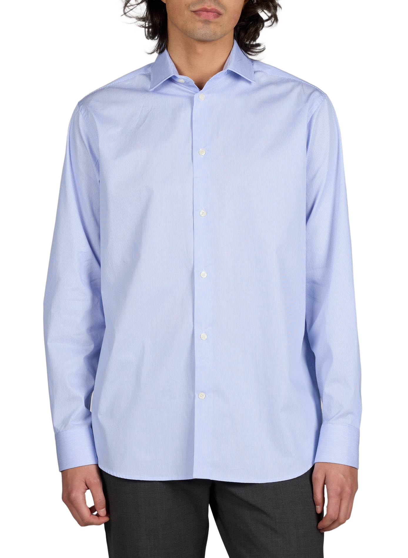Straight Hay-D cotton shirt AU PRINTEMPS PARIS Blue