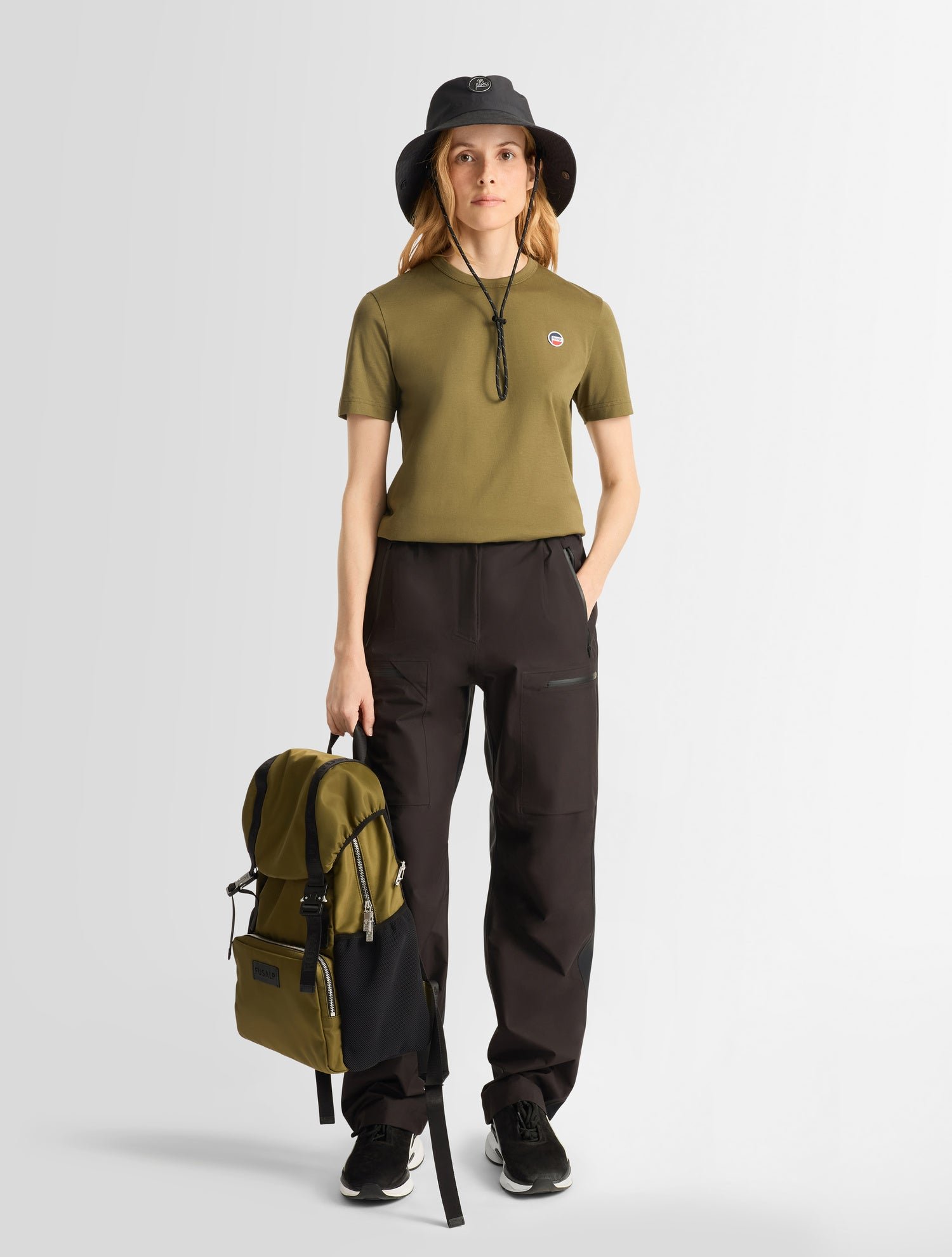 T-shirt manches courtes talixe col rond coupe regular FUSALP Kaki