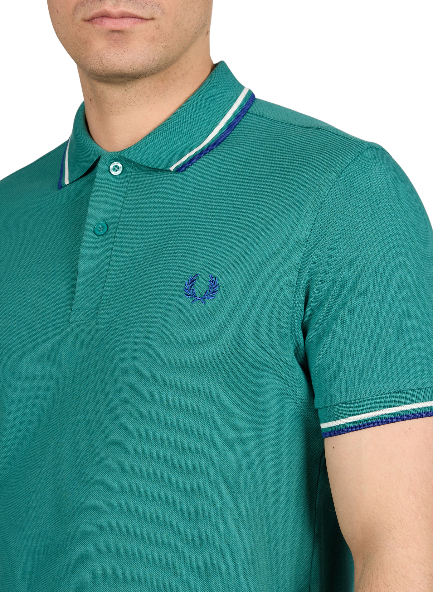 Polo à manches courtes en coton FRED PERRY Vert