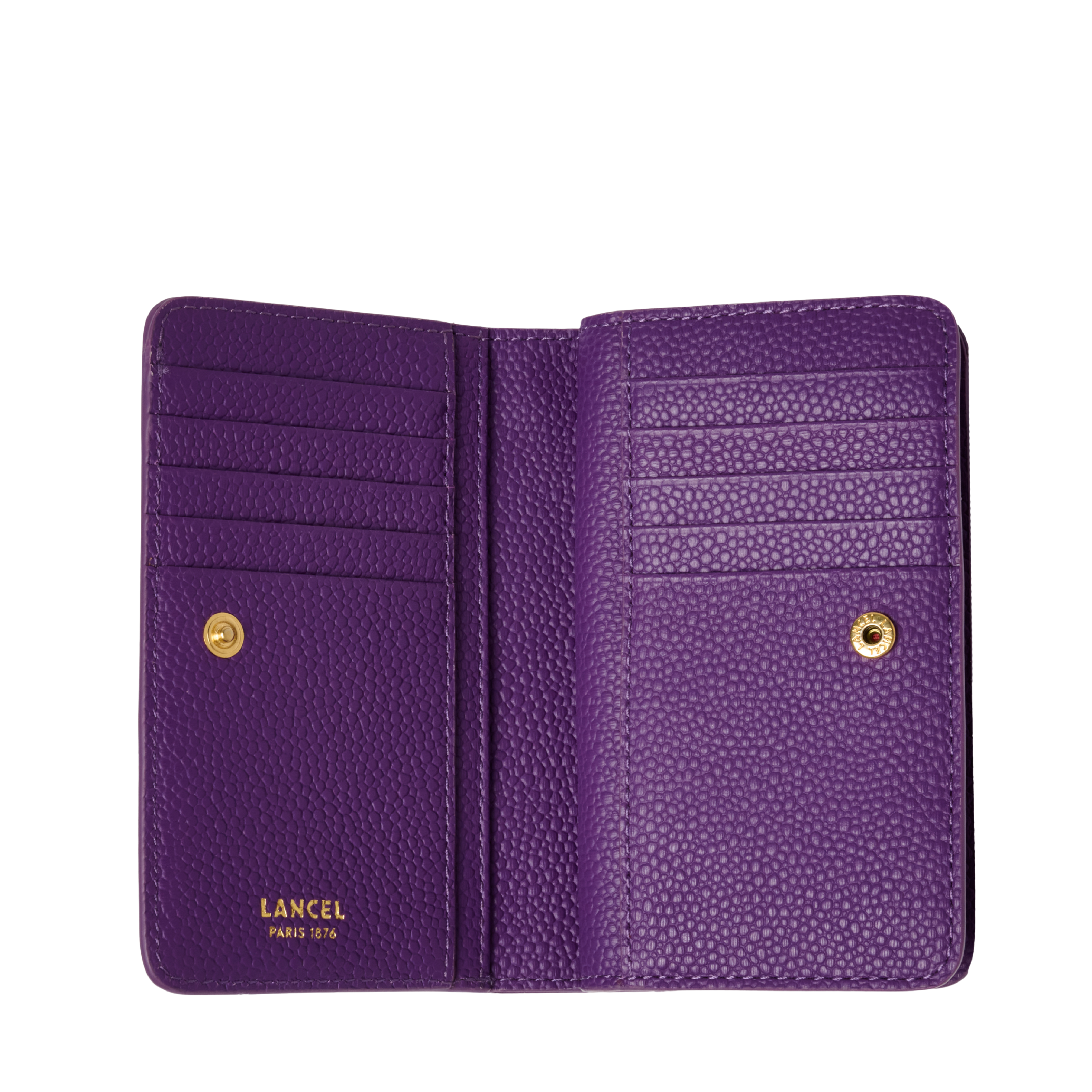 Portefeuille rectangulaire zippé ninon de lancel en cuir Violet