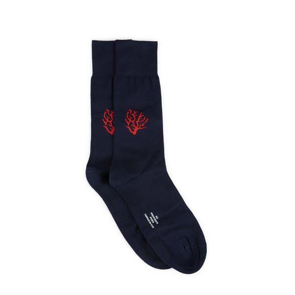 Chaussettes hautes imprimé corail en coton mélangé Chaussettes hautes imprimé corail en coton mélangé