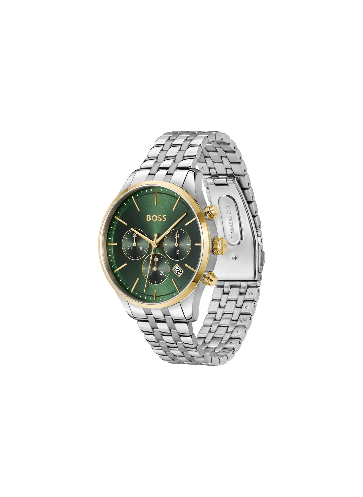 Montre quartz Avery en acier inoxydable BOSS MONTRES Vert