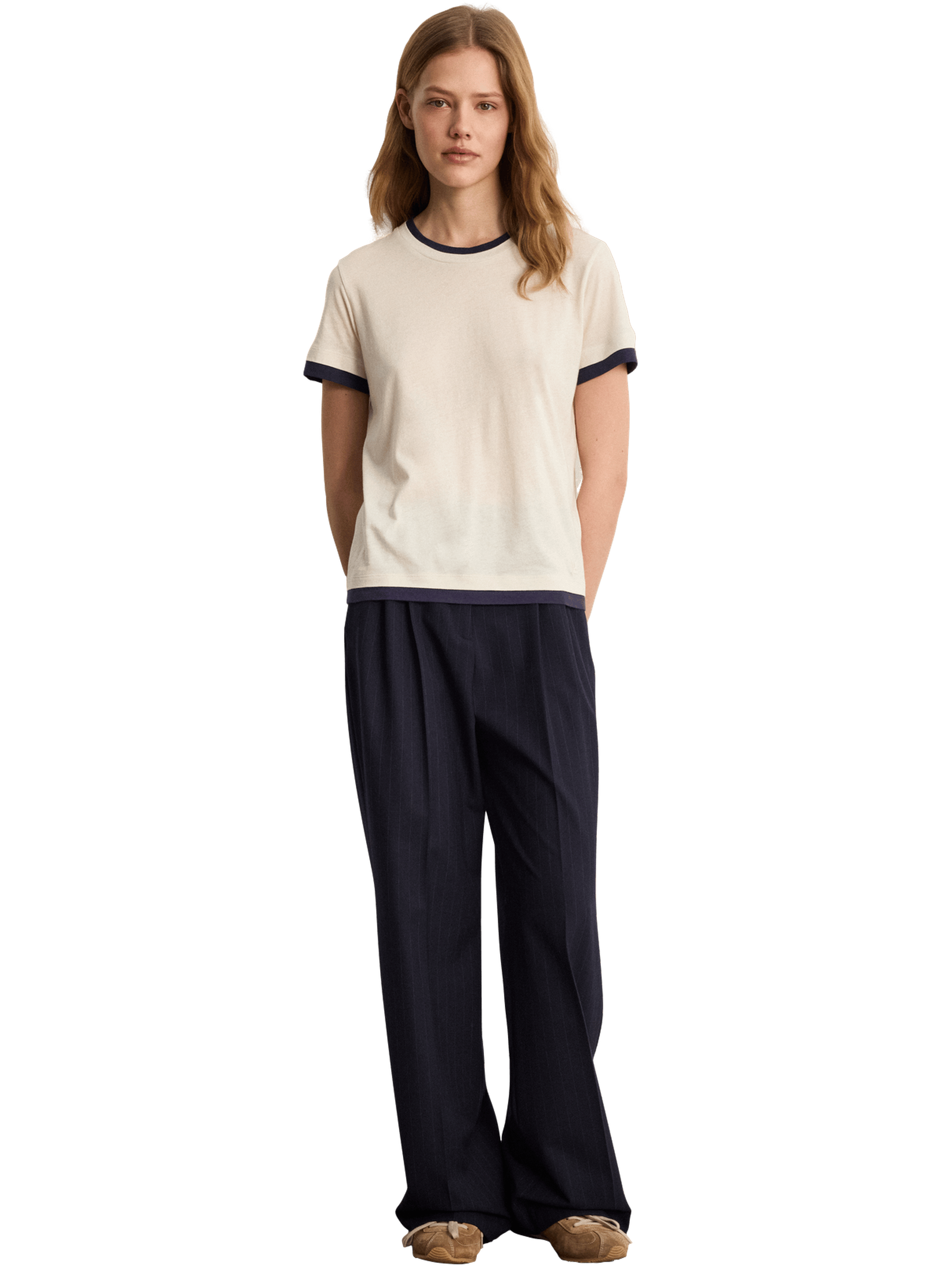 T-shirt en coton et modal -  tinaia PABLO Blanc