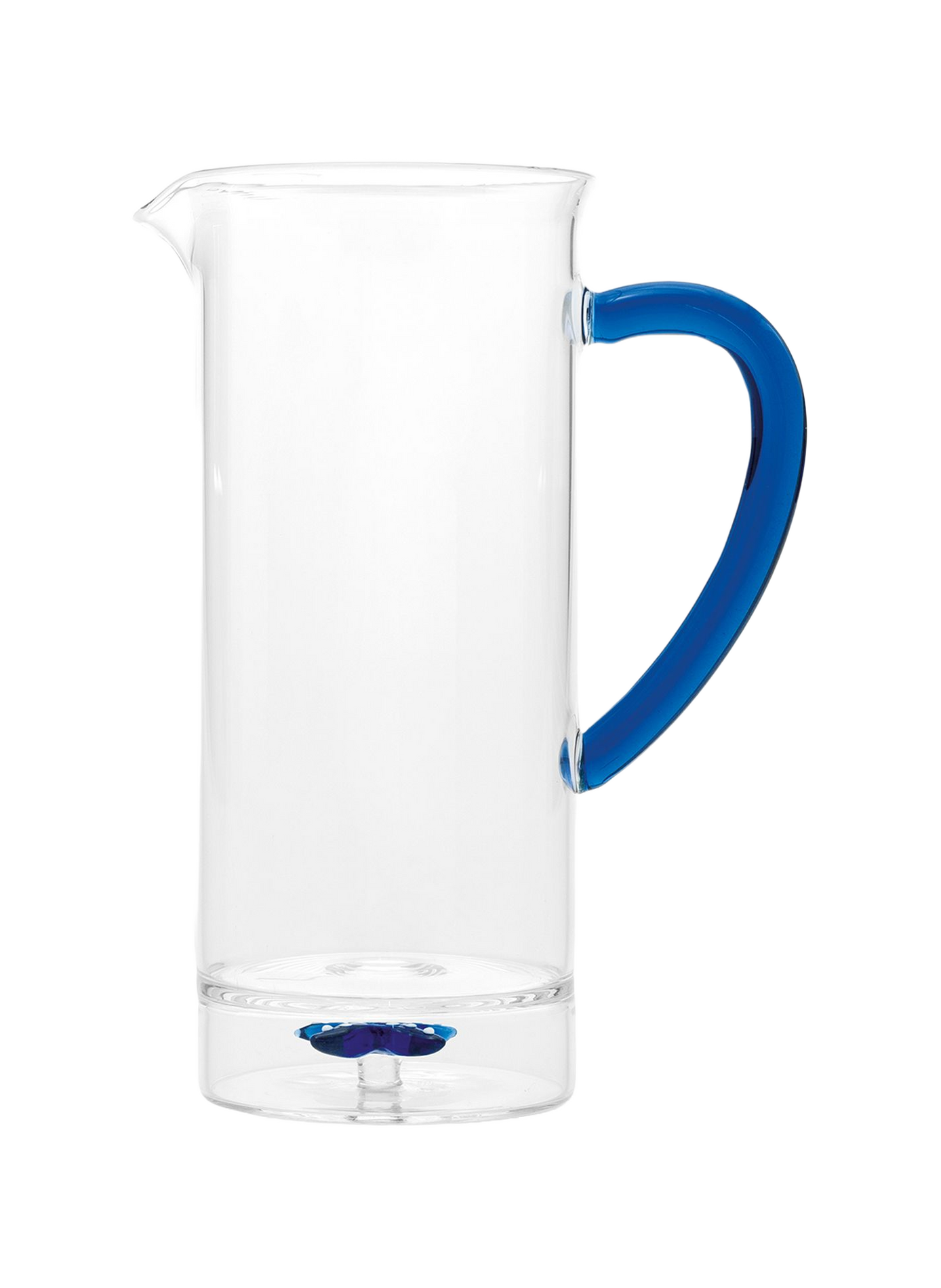 Hoge karaf van Teca Mare in glas ZAFFERANO Blauw