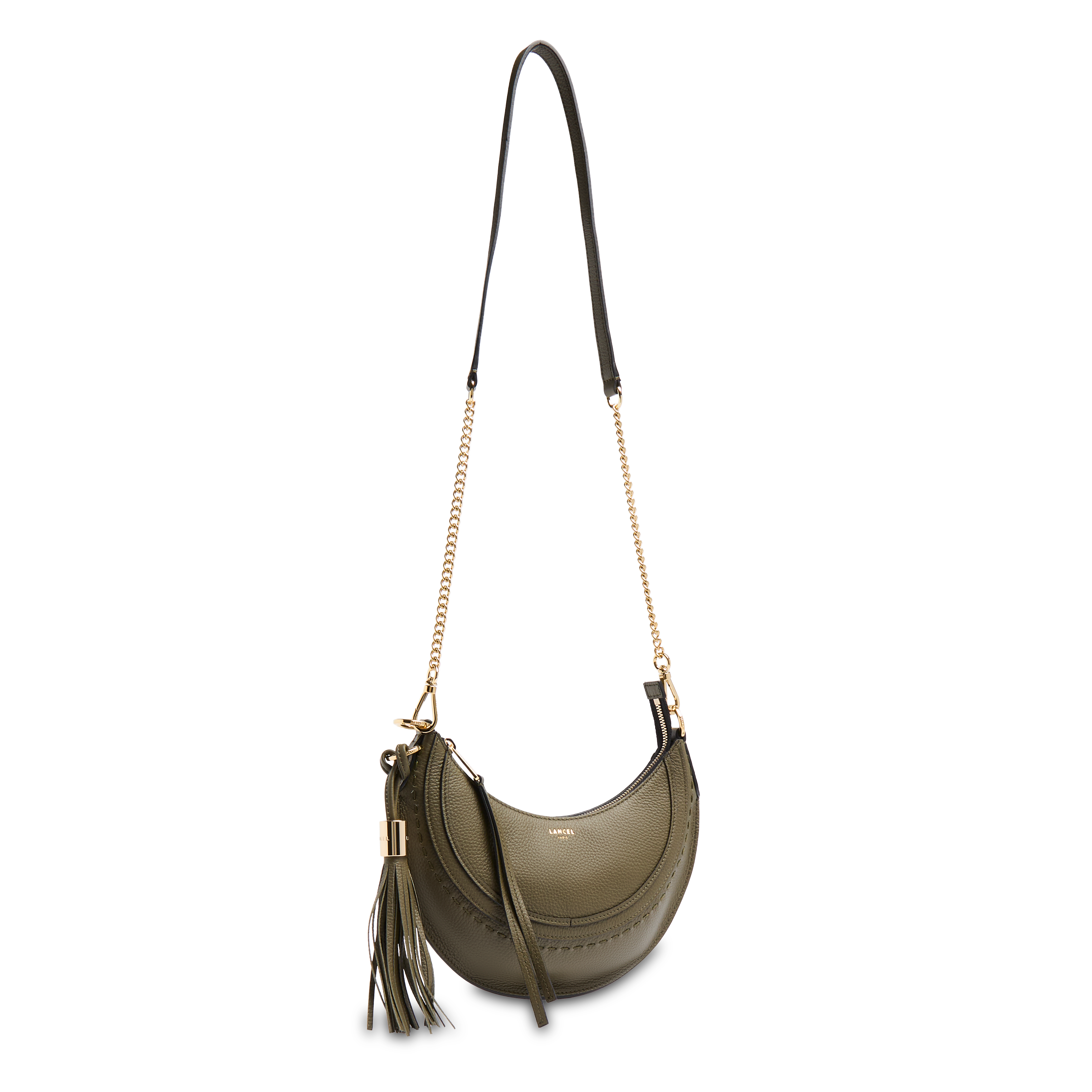 Sac hobo hoboheme de lancel en cuir de vachette graine LANCEL Vert